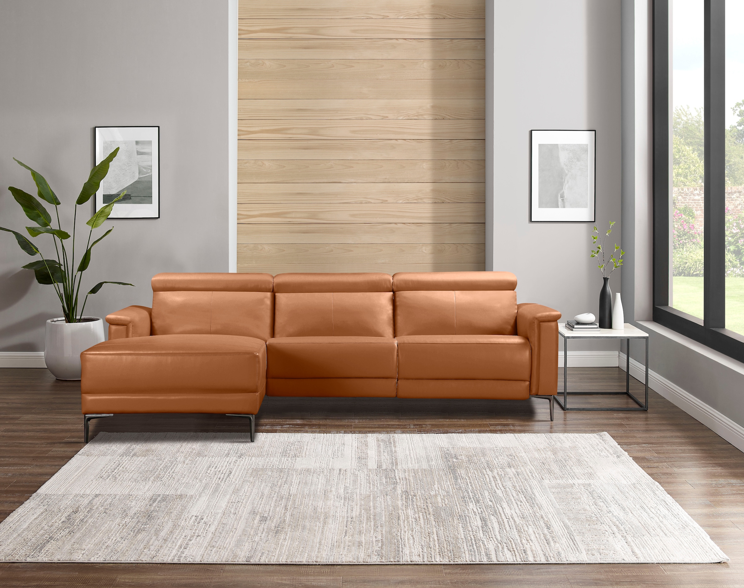 Home affaire Ecksofa "LUND, L-Form, 261cm, man. o. elektr. Relaxfunktion (m günstig online kaufen