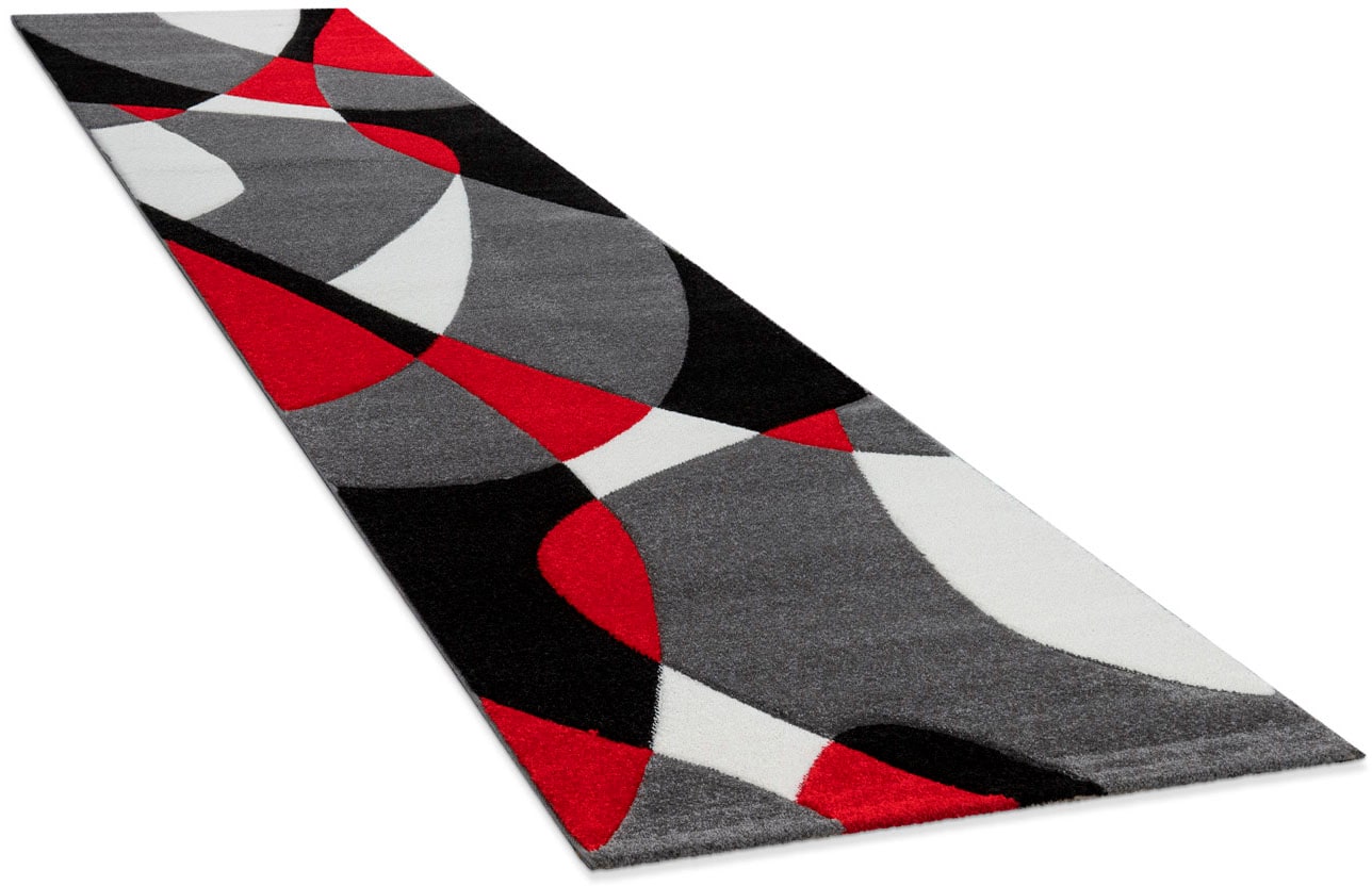 Paco Home Läufer "Diamond 664" rechteckig 16 mm Höhe Teppich-Läufer, Kurzflor, 3D-Design, modernes geometrisches Muster