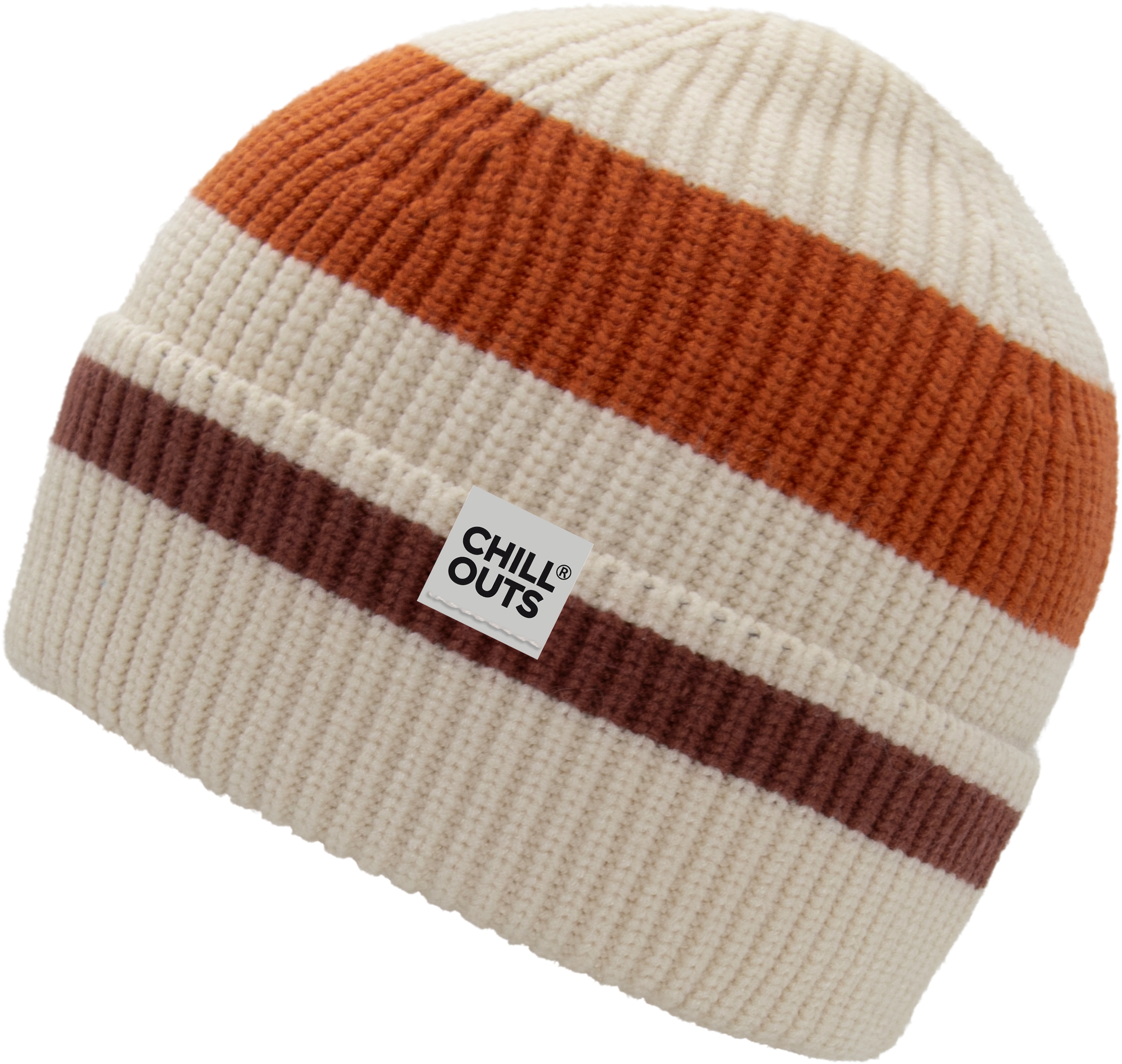 chillouts Beanie "Bastian Hat" mit sportlichem Streifen-Design, Logo-Label günstig online kaufen