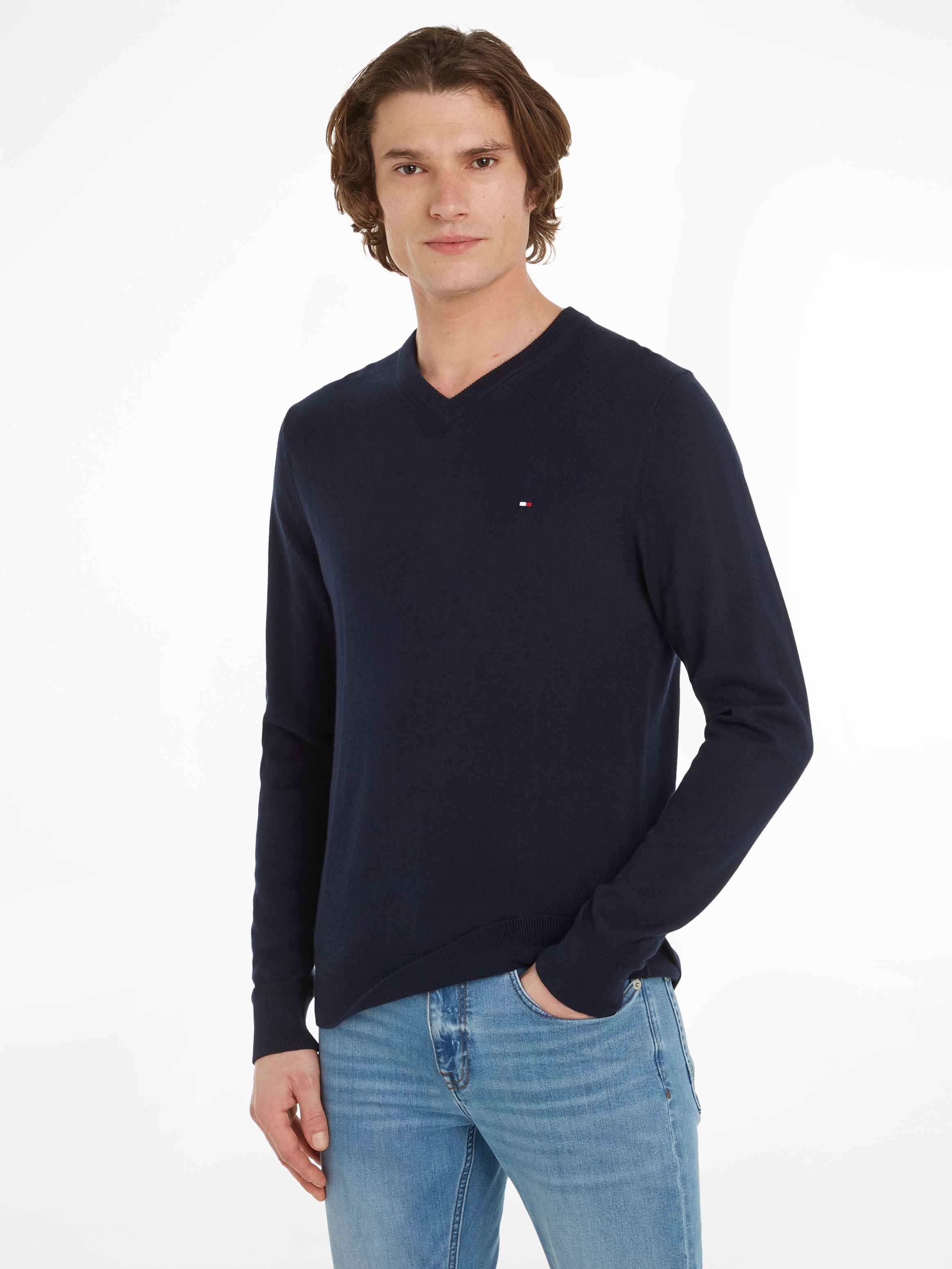 Tommy Hilfiger "PIMA ORG CTN CASHMERE V NECK" günstig online kaufen