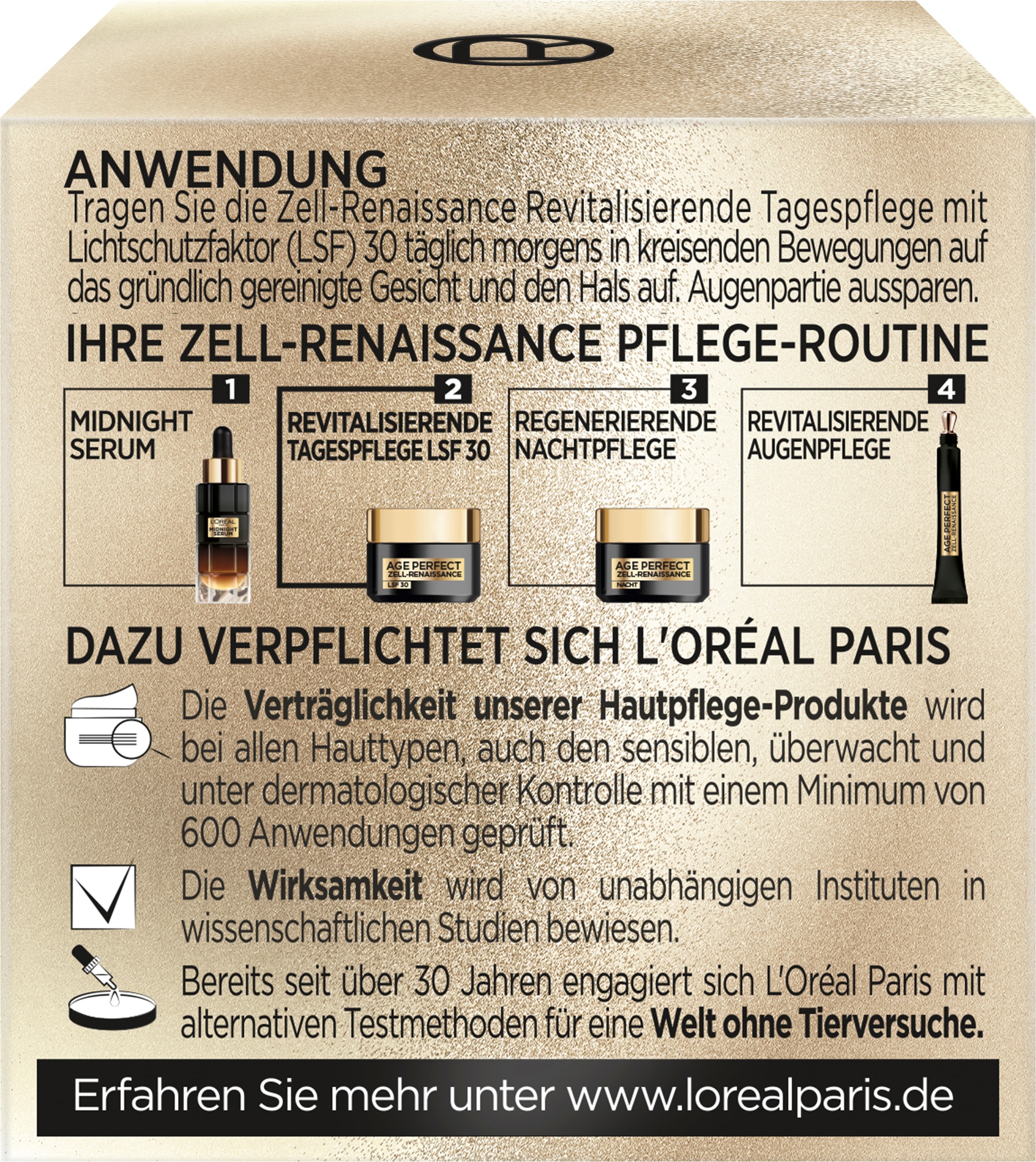 L'ORÉAL PARIS Tagescreme »Age Perfect Zell-Renaissance«, mit hoher Wirksamkeit