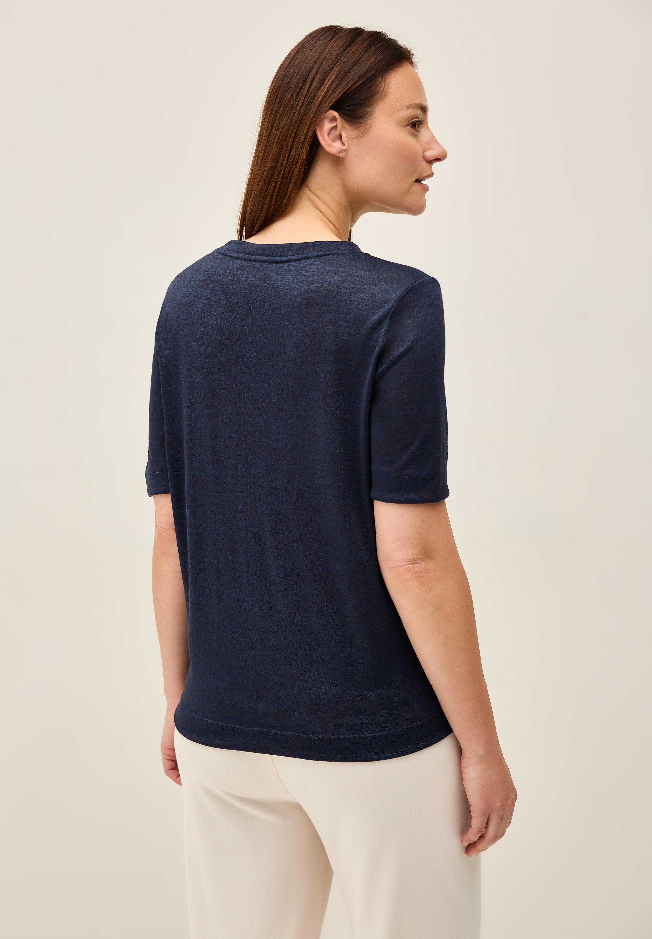 STREET ONE STUDIO T-Shirt, aus elastischem Materialmix günstig online kaufen