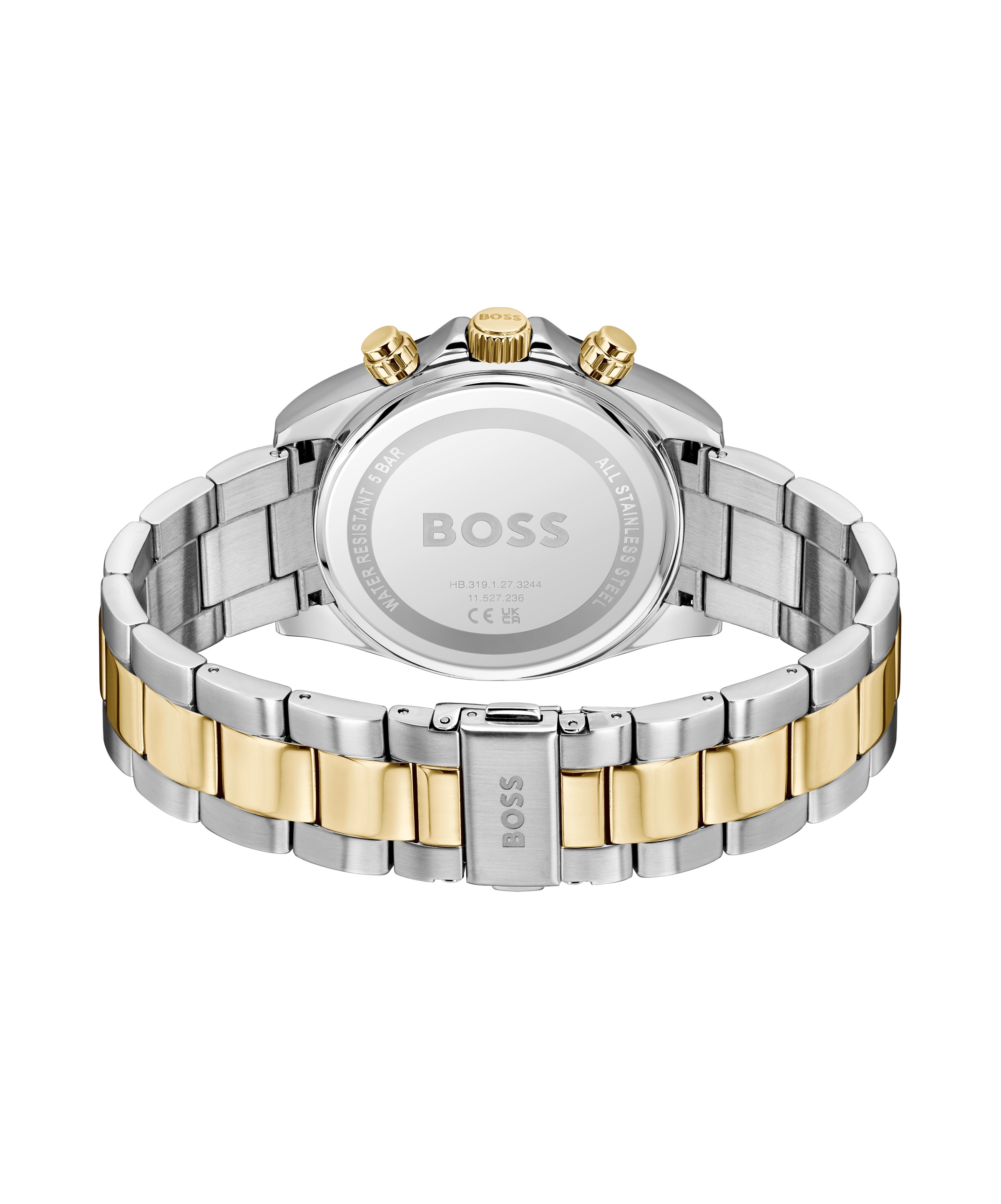 BOSS Chronograph »HERO 2.0«, Quarzuhr, Armbanduhr, Herrenuhr, Edelstahlarmband, analog, Tag