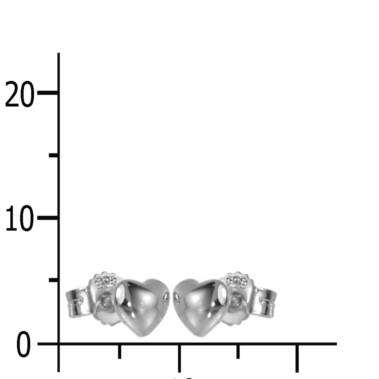 Paar Ohrstecker OSTSEE-SCHMUCK "- kleines Herz - Silber 925/000 -" Gr. 5, silber (silber 925, silberfarben, weiß), Ohrringe, Damen, Silber 925 (Sterlingsilber) 2