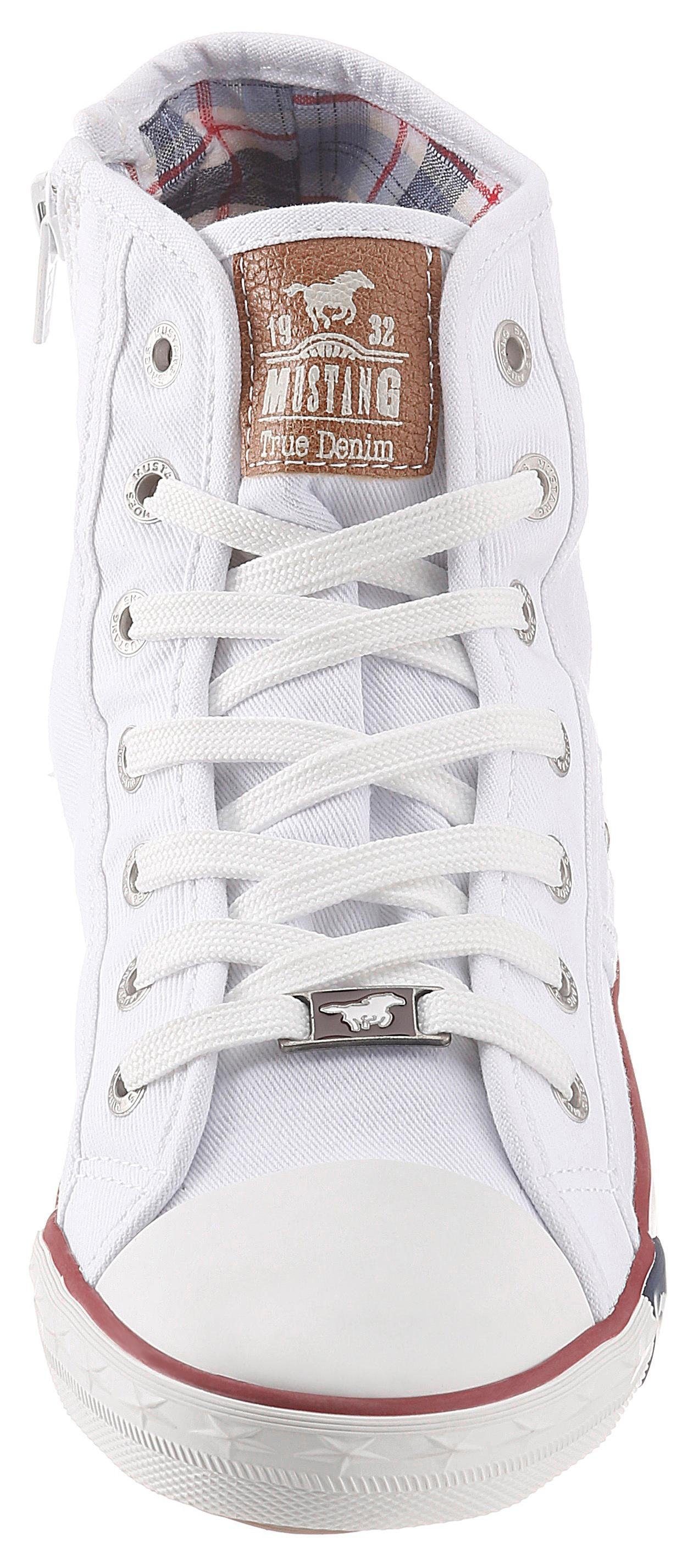 Mustang Shoes Sneaker, High Top-Sneaker, Schnürschuh mit Label in der Laufsohle