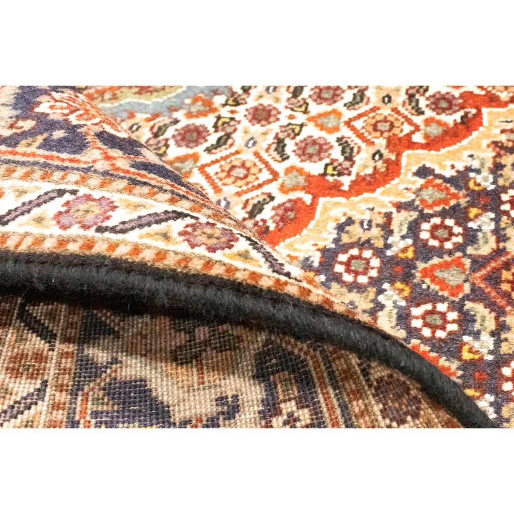 morgenland Wollteppich »Täbriz 40 Raj Teppich handgeknüpft dunkelblau«, rechteckig
