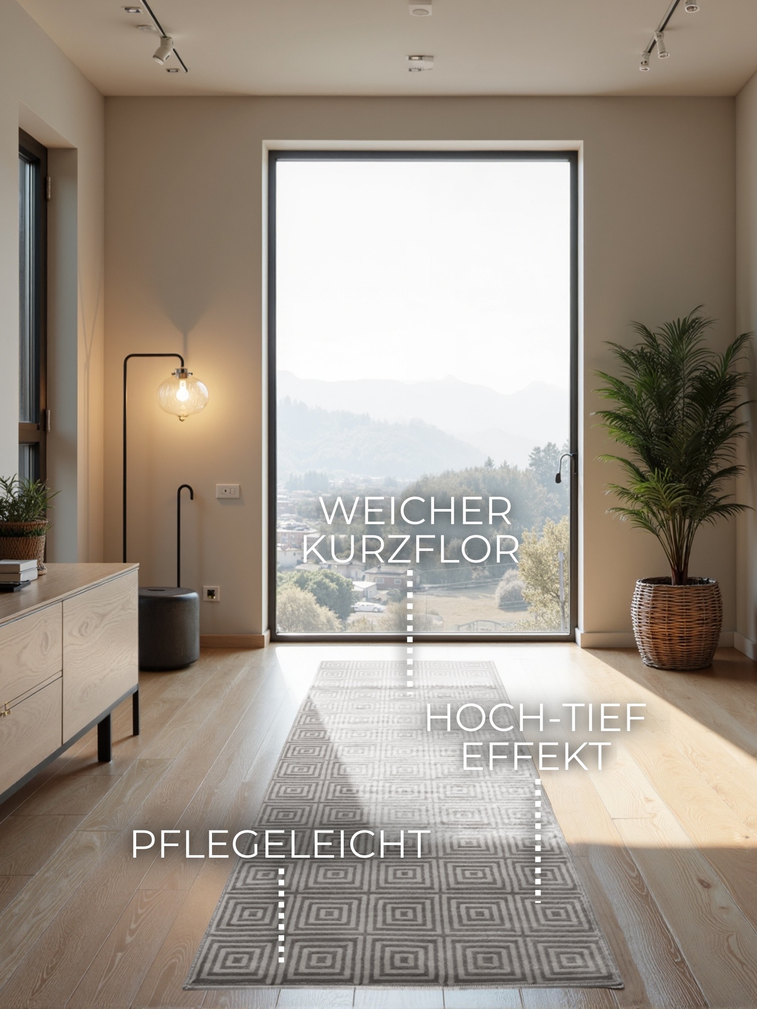 ELLE DECORATION Designteppich »Tourmaline«, rechteckig, 9 mm Höhe, Wohnzimmer, Schlafzimmer, Läufer, Hoch-Tief Effekt, Flur, Glanz