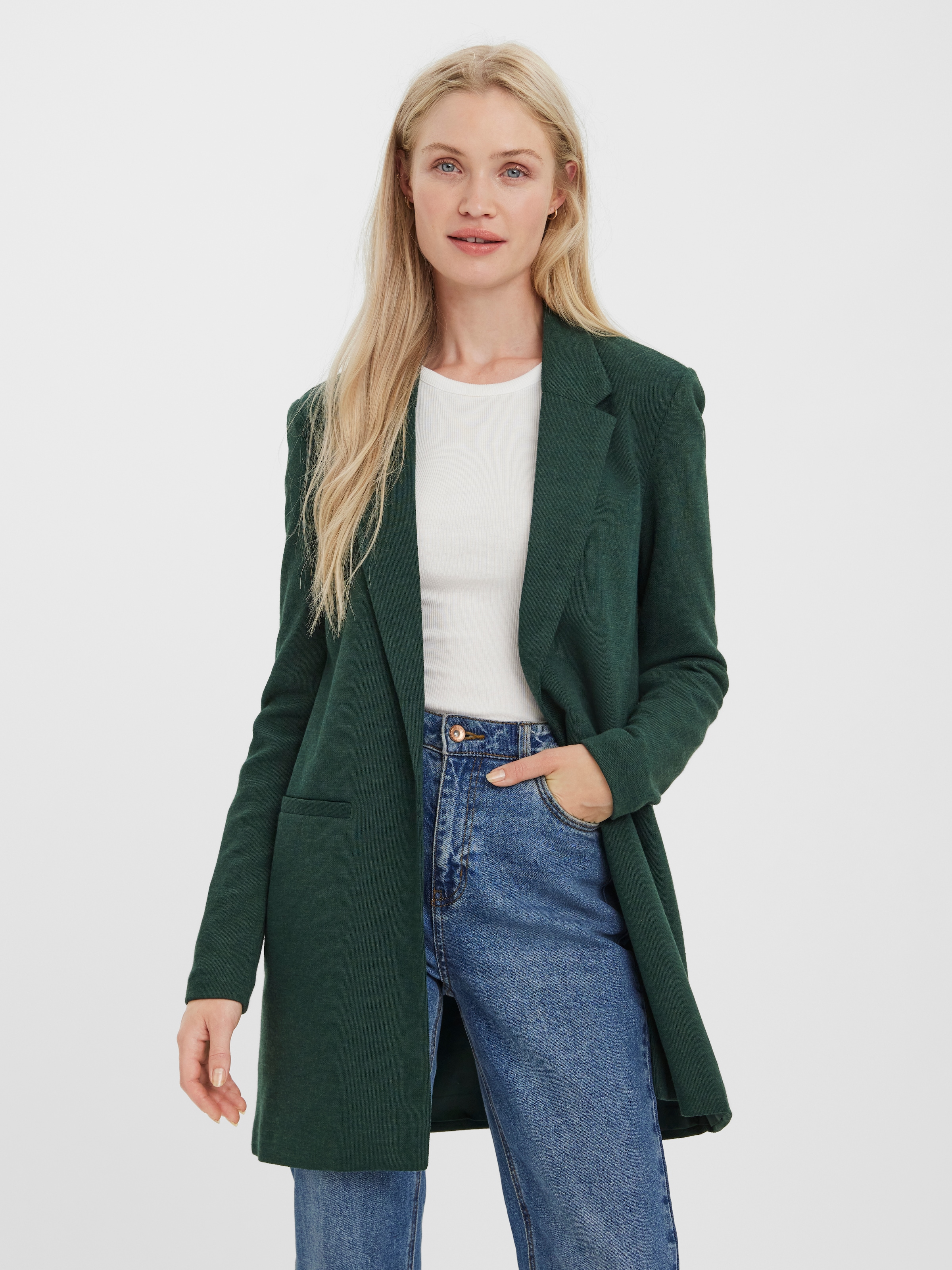 Vero Moda Jerseyblazer "VMVERINA LS LONG BLAZER" günstig online kaufen