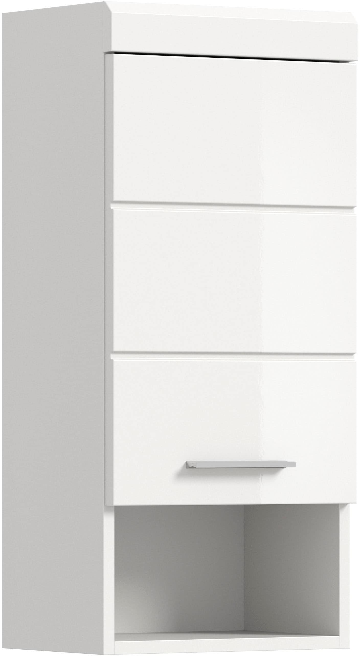 welltime Hängeschrank "SIENA, Breite 37cm, 1 Tür, 1 offenes Fächer, 1 Einlegeboden, MDF-Front" TOPSELLER, 1 Stk. tlg. in verschiedenen Farben erhältlich, Badmöbel, Badschrank, Schrank, Bad