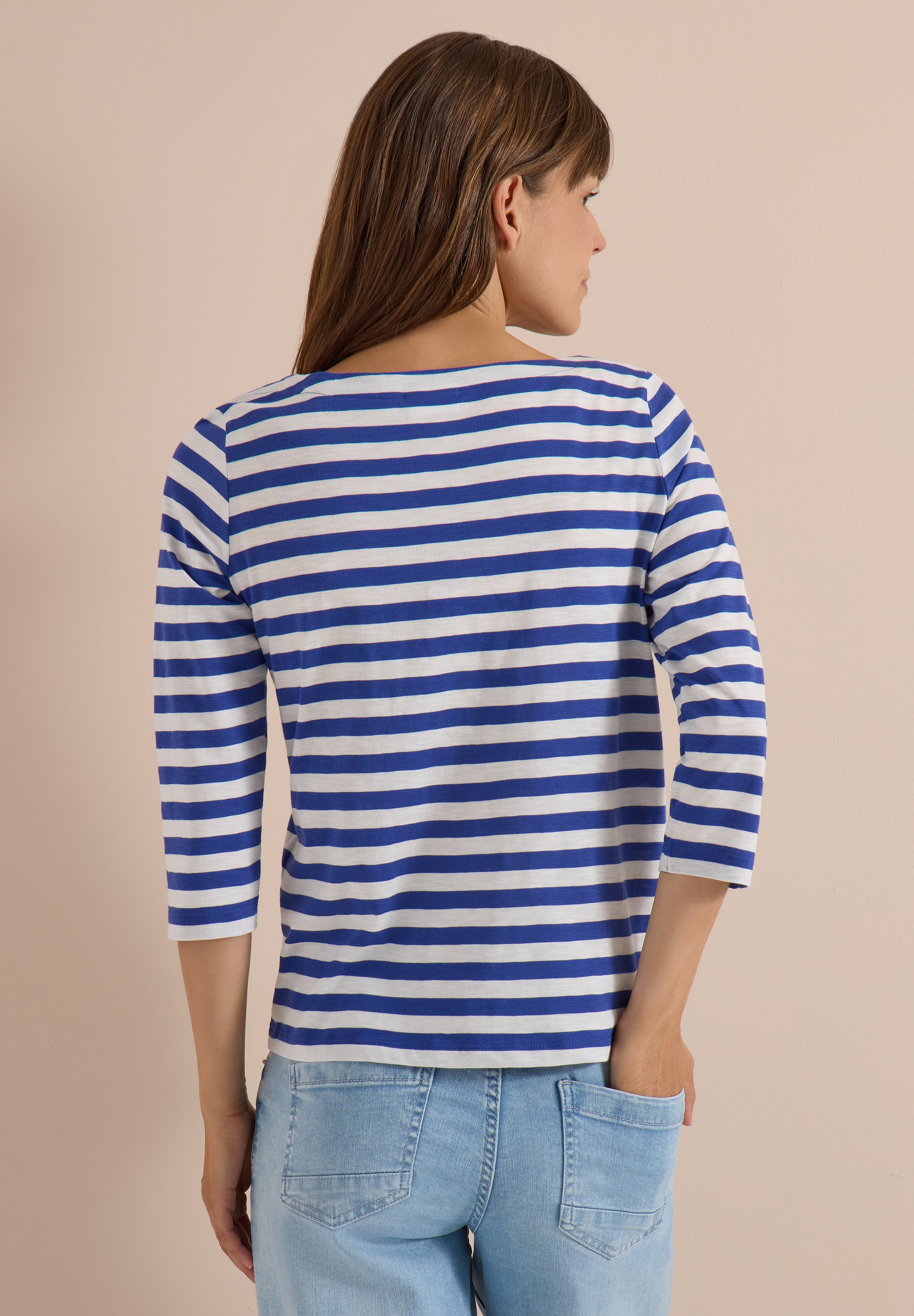Cecil 3/4-Arm-Shirt aus reiner Baumwolle