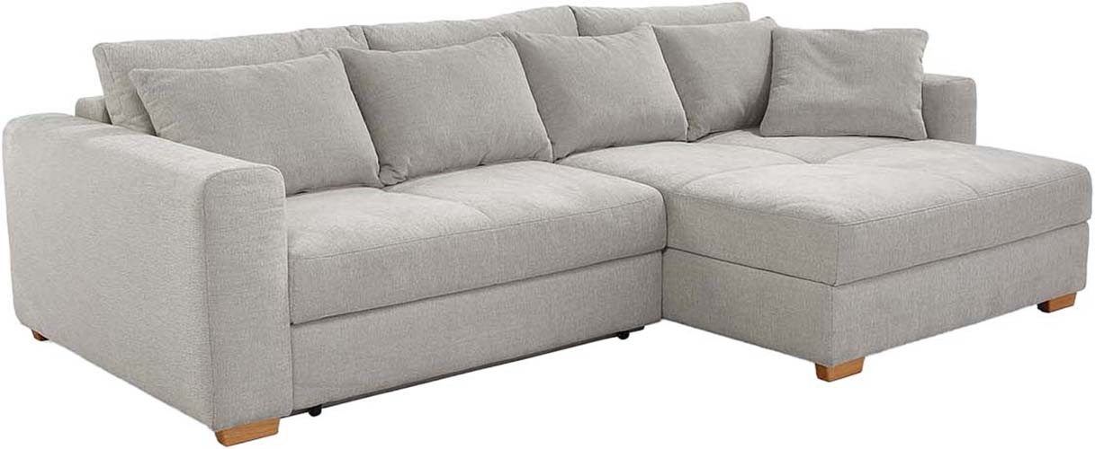 Thumbnail - Jockenhöfer Gruppe Ecksofa "Kampen L-Form, B: 288 cm" mit Bettfunktion, Bettkasten & Zierkissen, Federkern