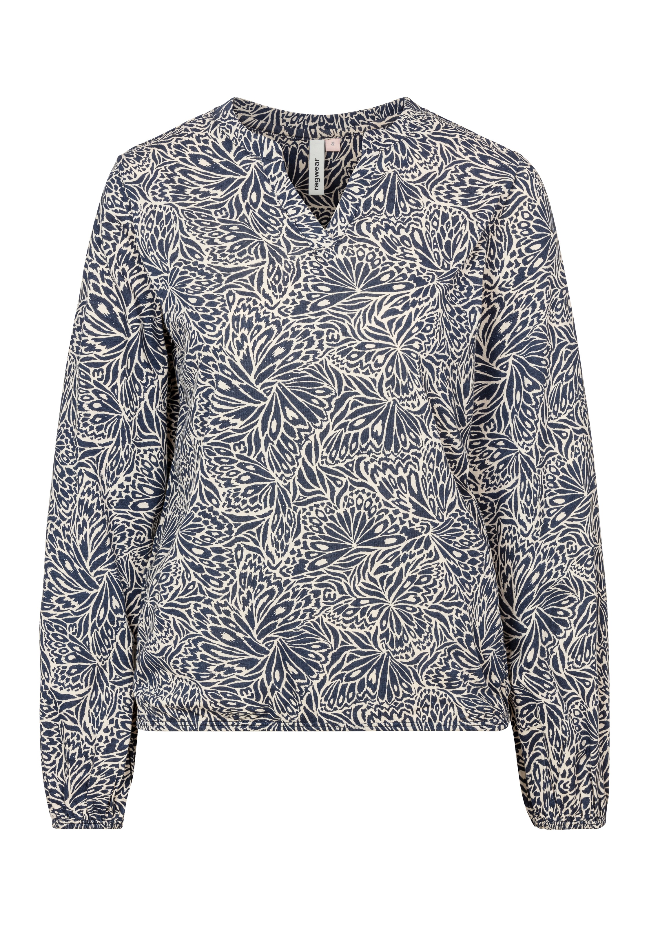 Ragwear Blusenshirt "SANTICA PRINT", mit Gummizug am Ärmel und am Saum günstig online kaufen