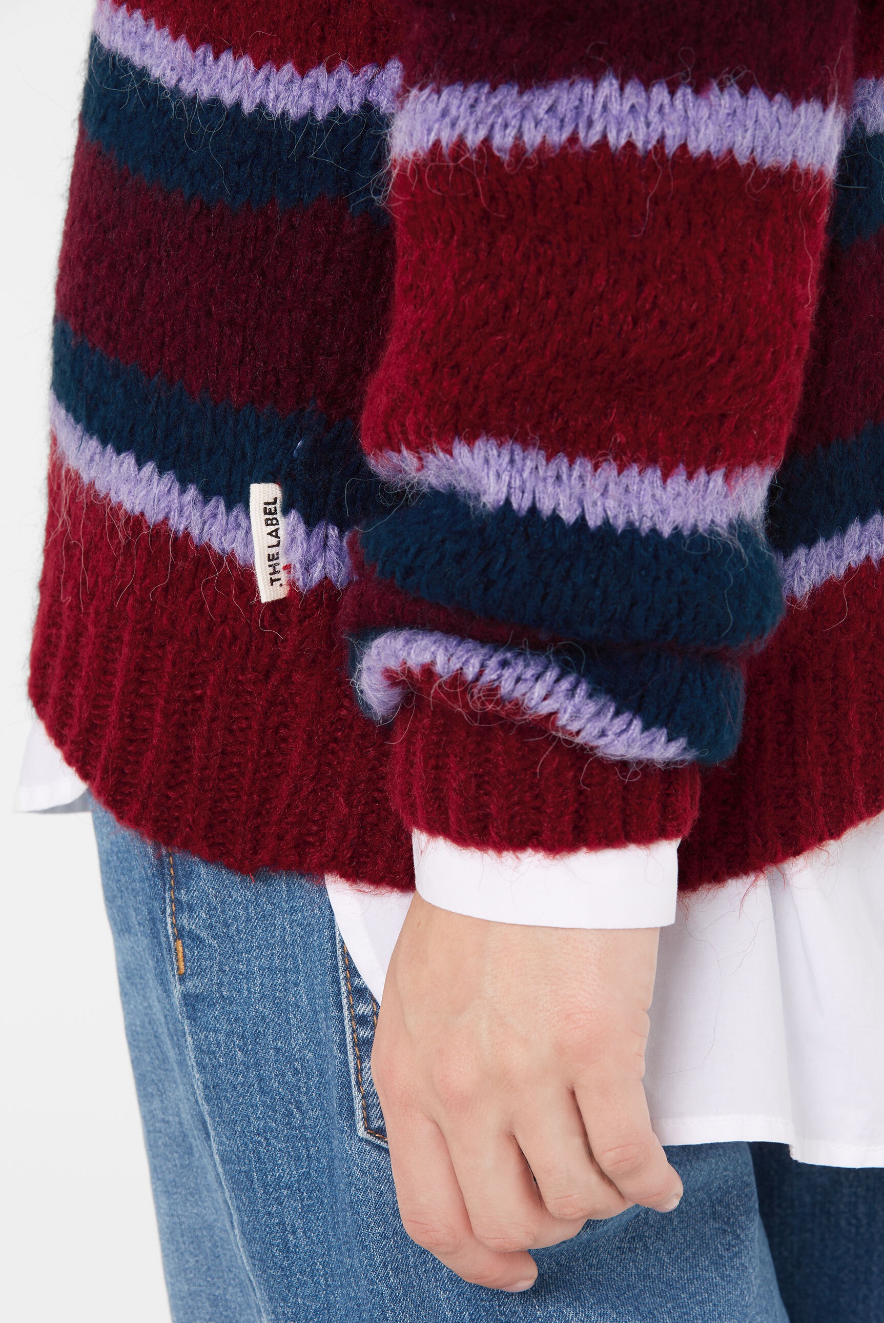 SENSES.THE LABEL Rundhalspullover, aus Flauschstrick