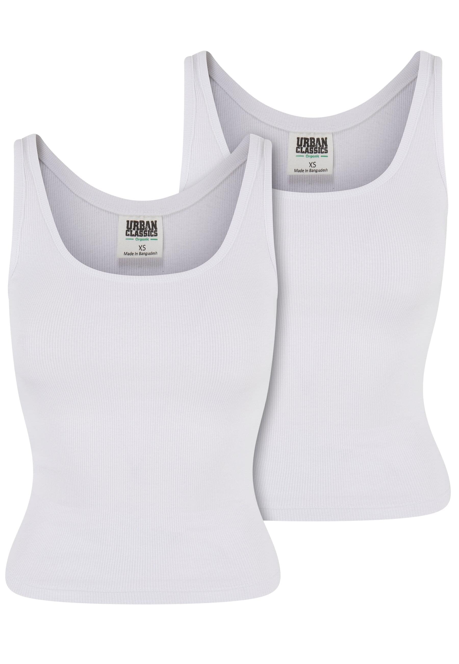 URBAN CLASSICS Muskelshirt "Urban Classics Ladies Organic Basic Rib Top 2-P günstig online kaufen