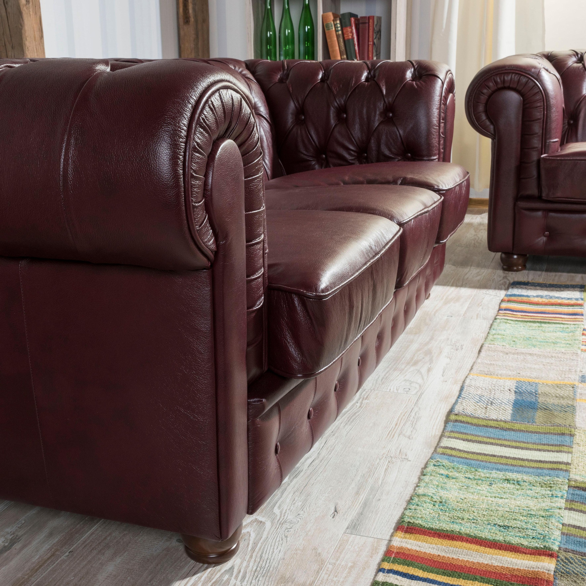 Max Winzer® Chesterfield-Sofa »Bristol«, mit edler Knopfheftung, Breite 172 cm