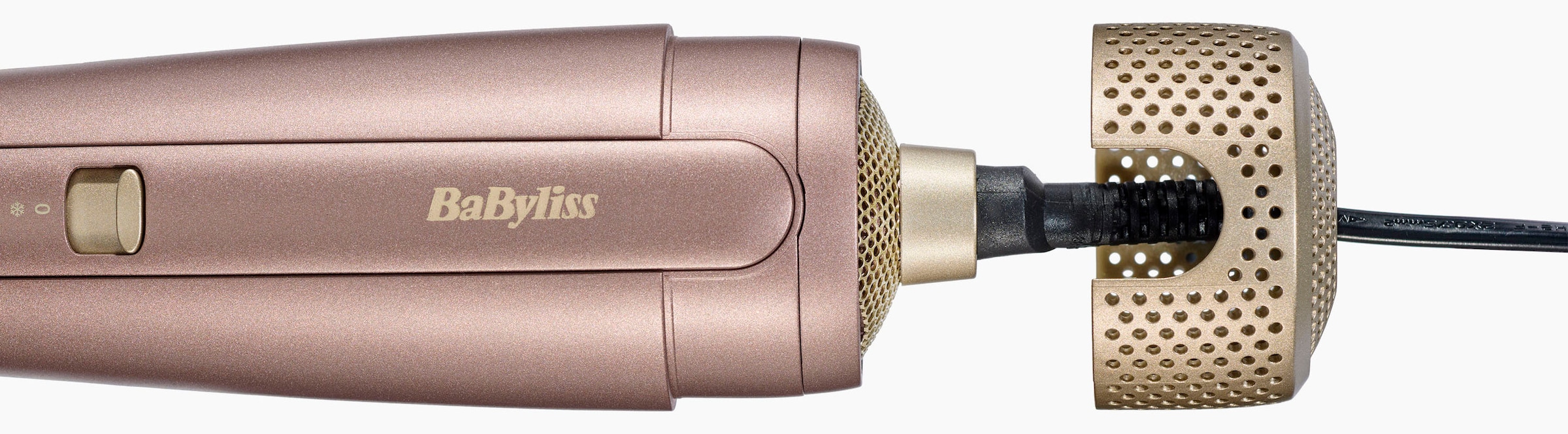 BaByliss Warmluftbürste »Air Power Volume AS95E«, 2-in-1 Warmluft- und Heizbürste, WET/DRY Modi, ovale Bürste für Glanz