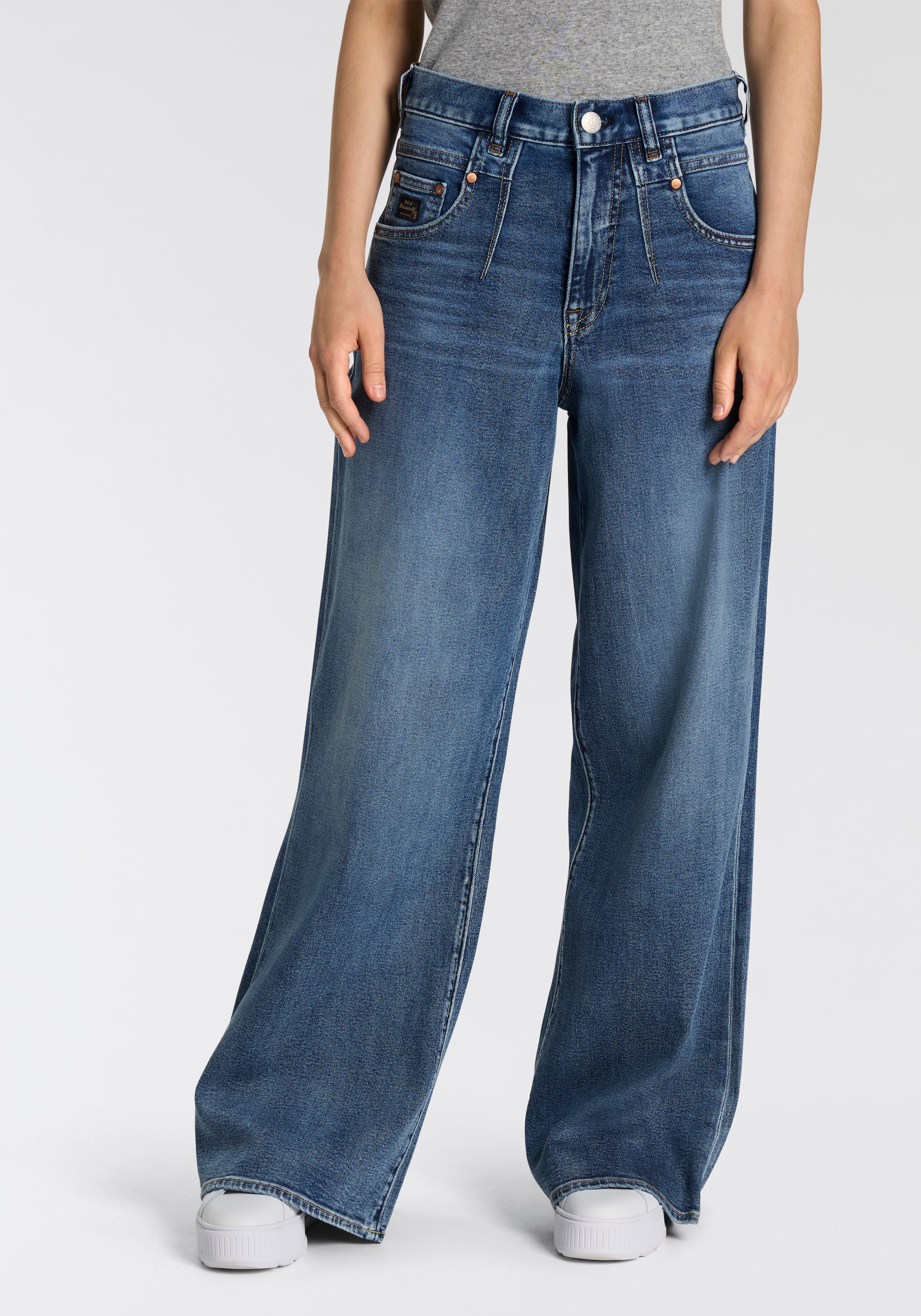 Herrlicher 5-Pocket-Jeans "Brooke Wide Denim Comfort", im Wide Fit günstig online kaufen