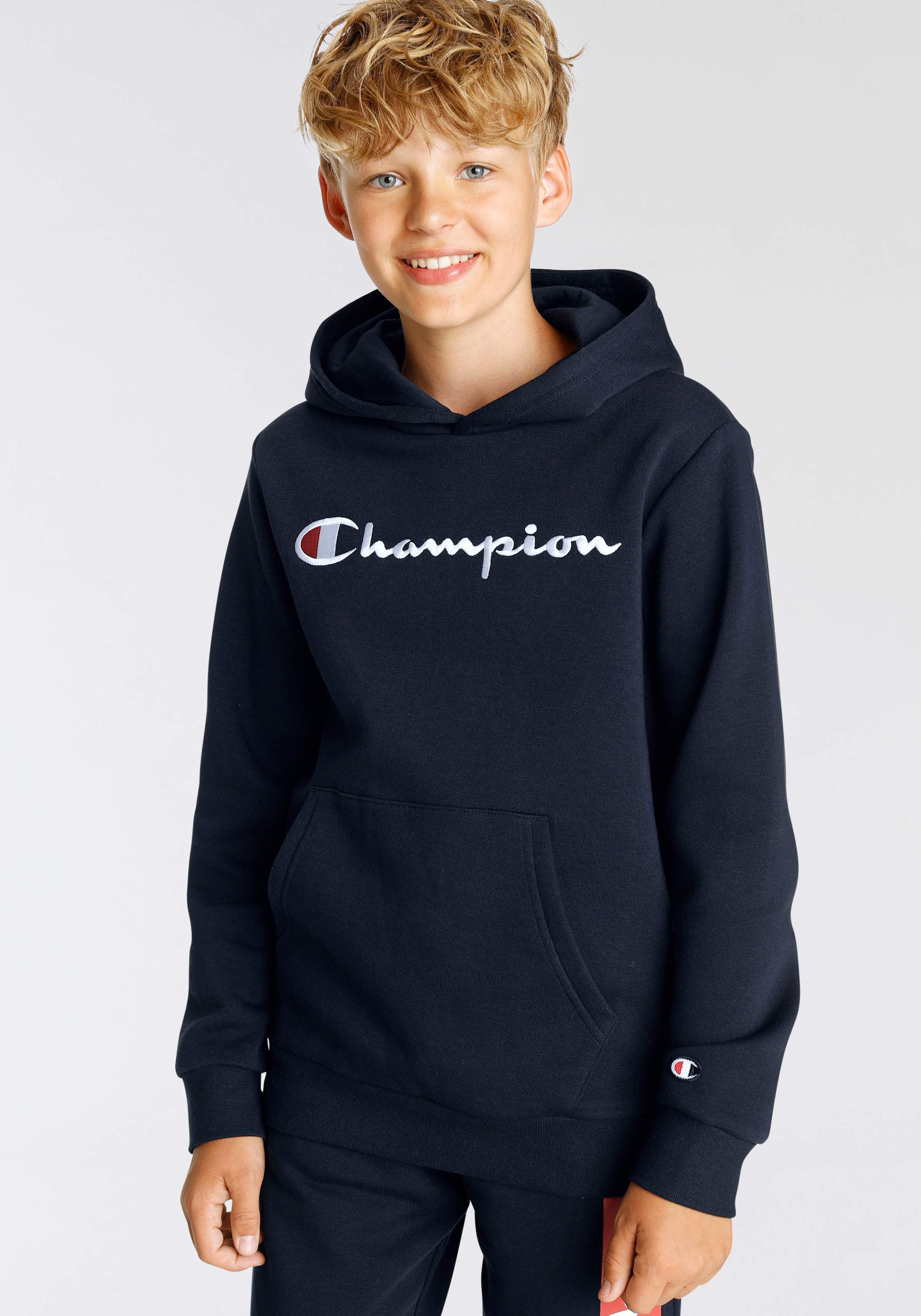 Champion Sweatshirt »Classic Hooded Sweatshirt large Logo - für Kinder« ▷  für | BAUR