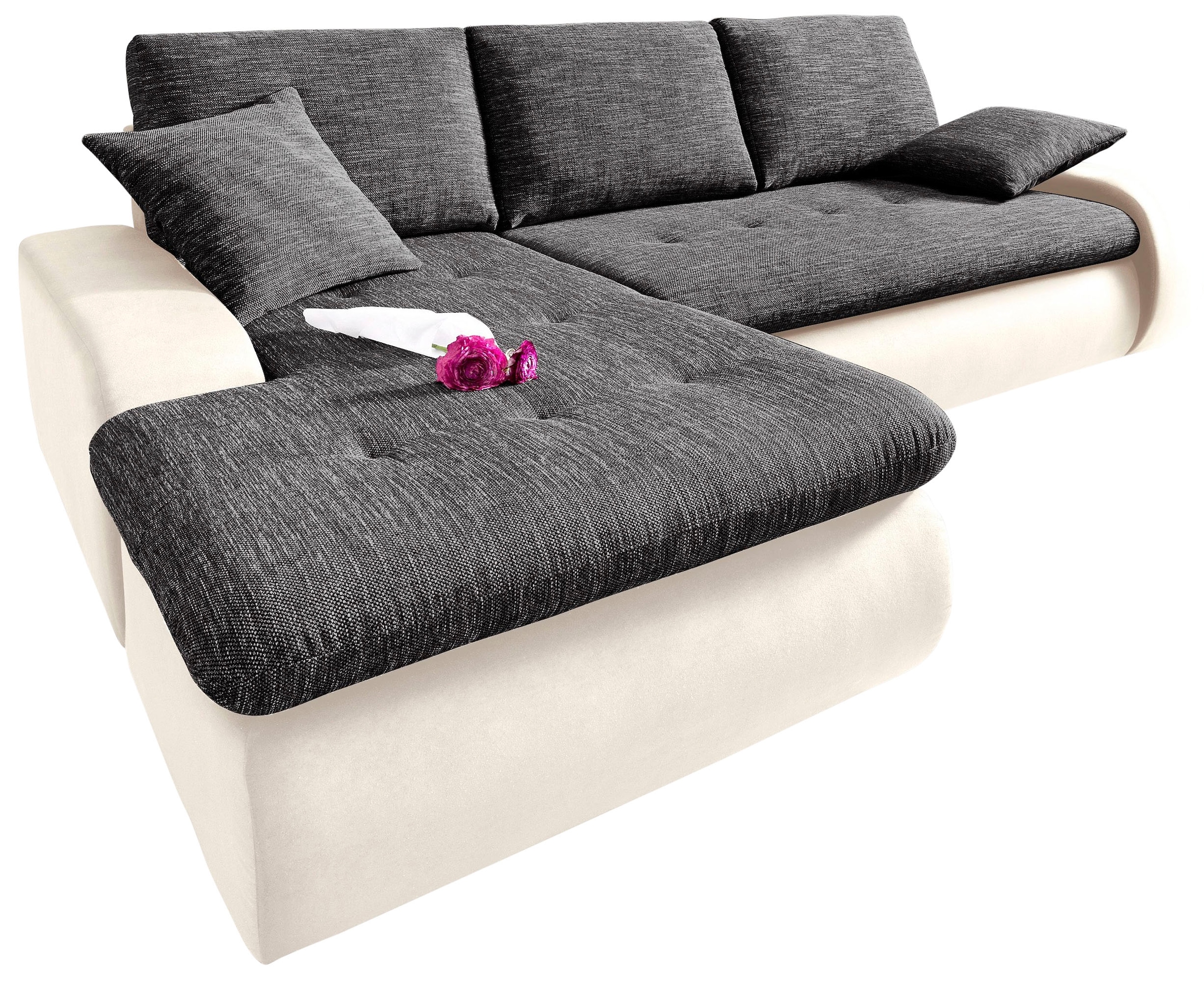 TRENDMANUFAKTUR Ecksofa "Indie, modern und bequem, Materialmix, OTTOs Choic günstig online kaufen