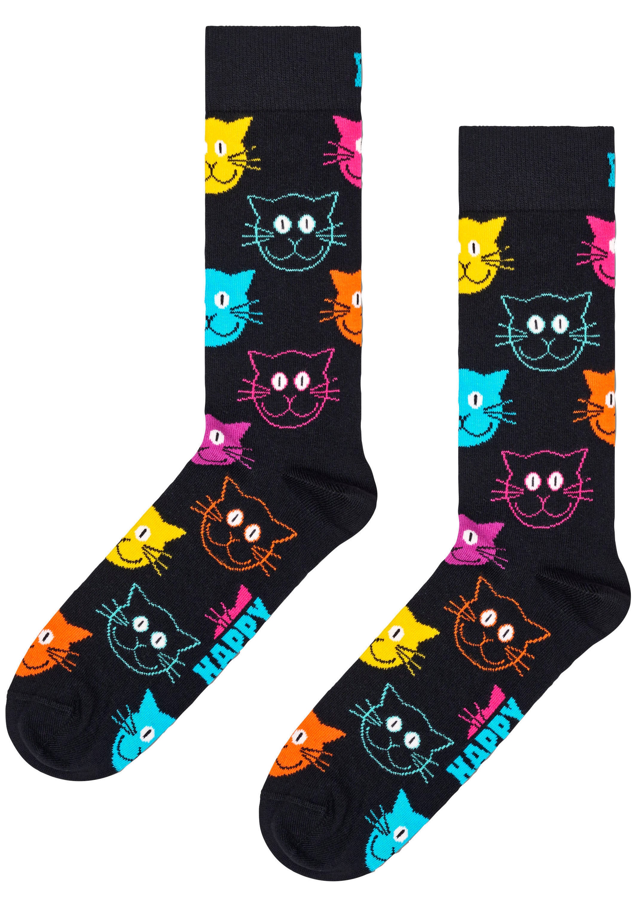 Happy Socks Socken, (2er Pack), Cat & Thumbs Up Pack