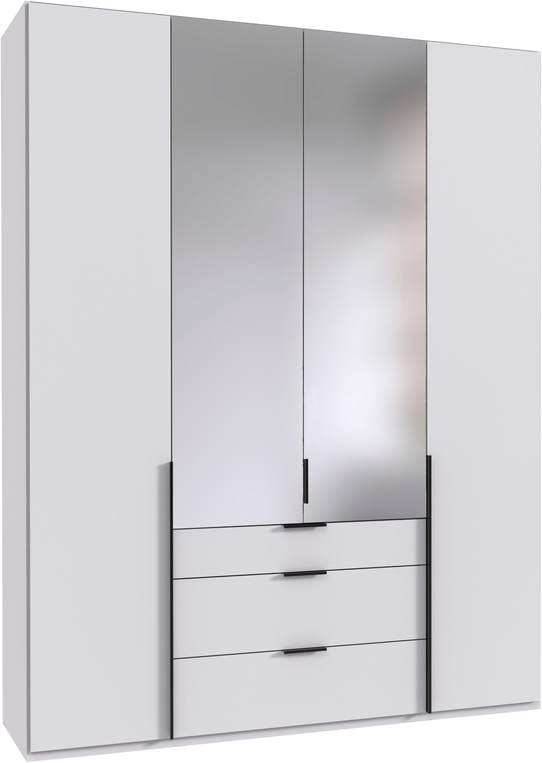 Wimex Drehtürenschrank "Mugano" mit langen oder kurzen Griffen aus Metall, günstig online kaufen