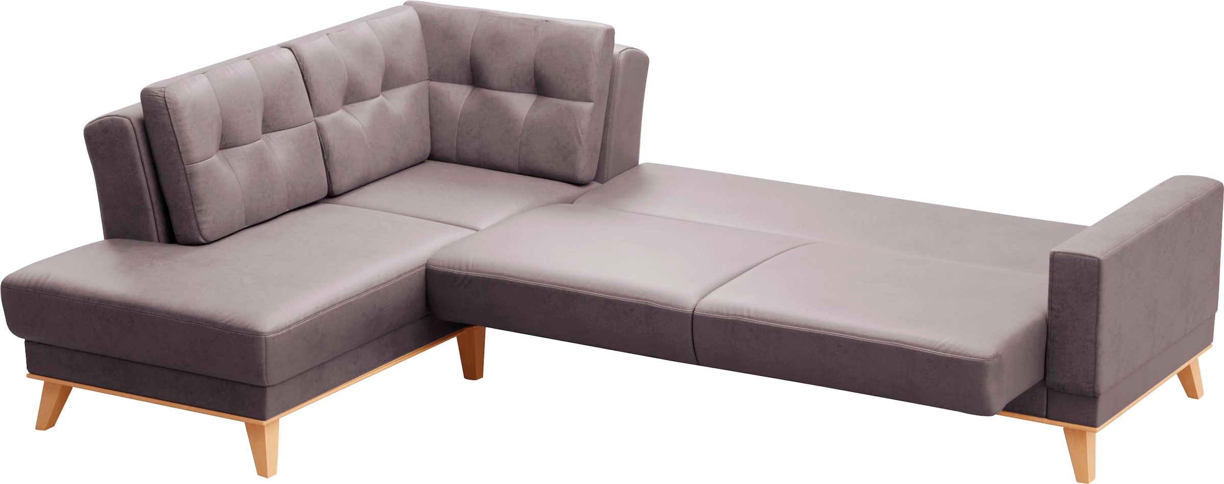 sit&more Ecksofa »Lavida L-Form«, wahlweise mit Kippfunktion und Bettkasten