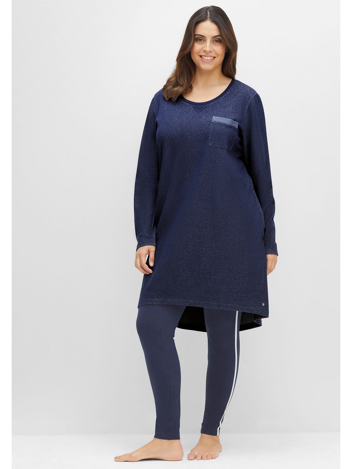 | »Große Sweatkleid Größen«, online kaufen mit aus BAUR Baumwolle Sheego Eingrifftaschen,