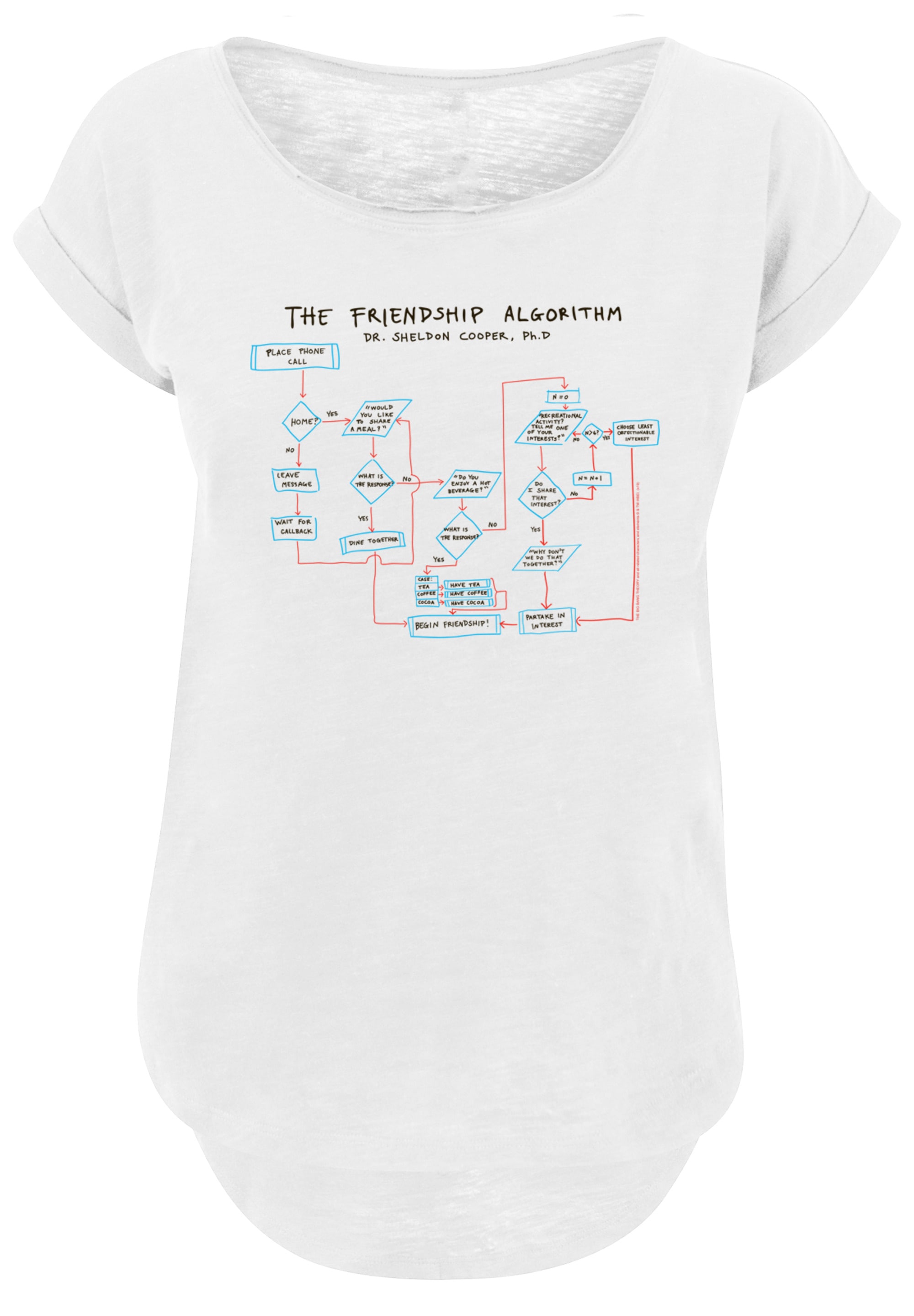 F4NT4STIC T-Shirt "Big Bang Theory Friendship Algorithm", Damen,Premium Mer günstig online kaufen