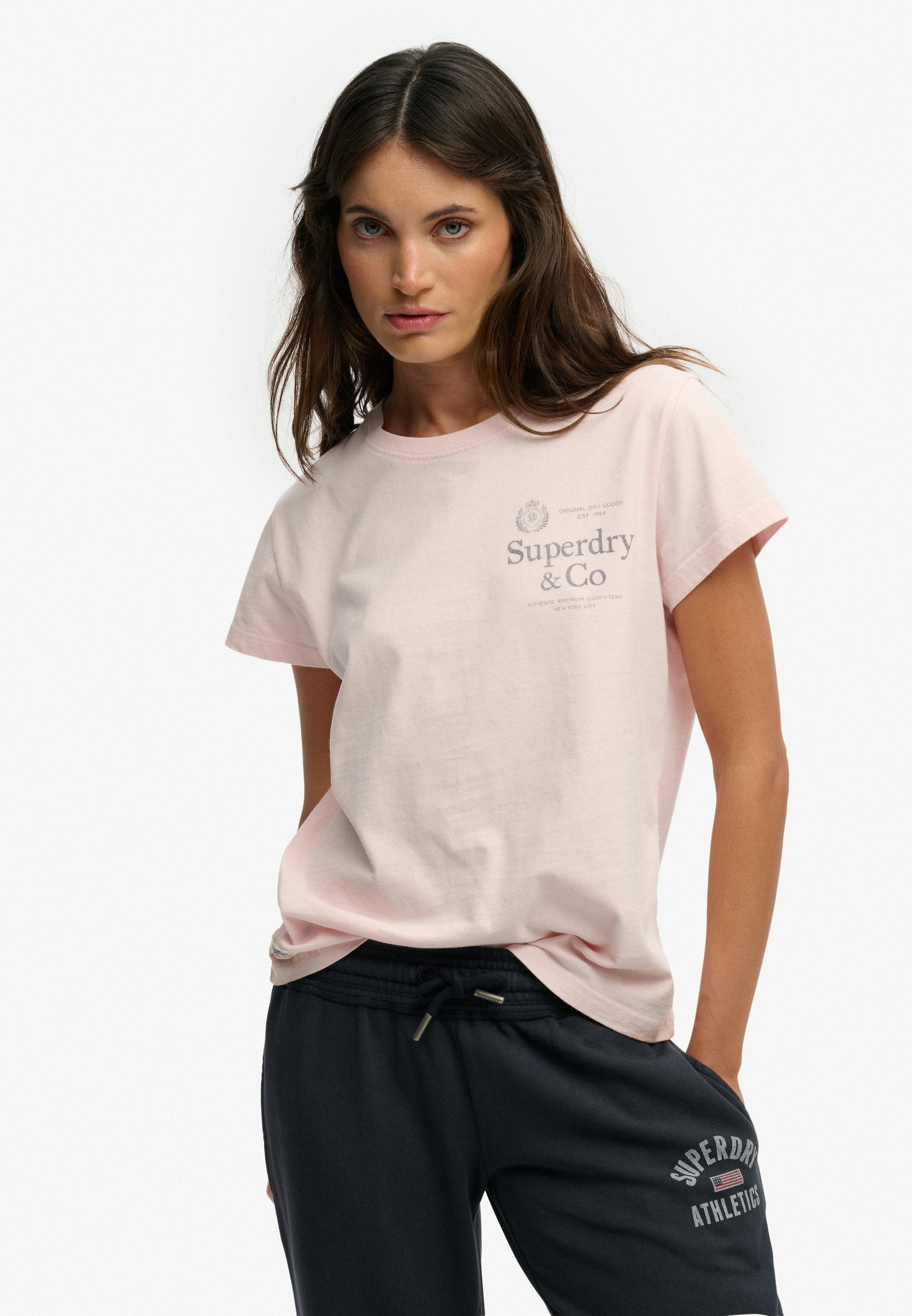 Superdry Print-Shirt "LUXE CASUAL CLASSIC TEE" Baumwolle, slim fit