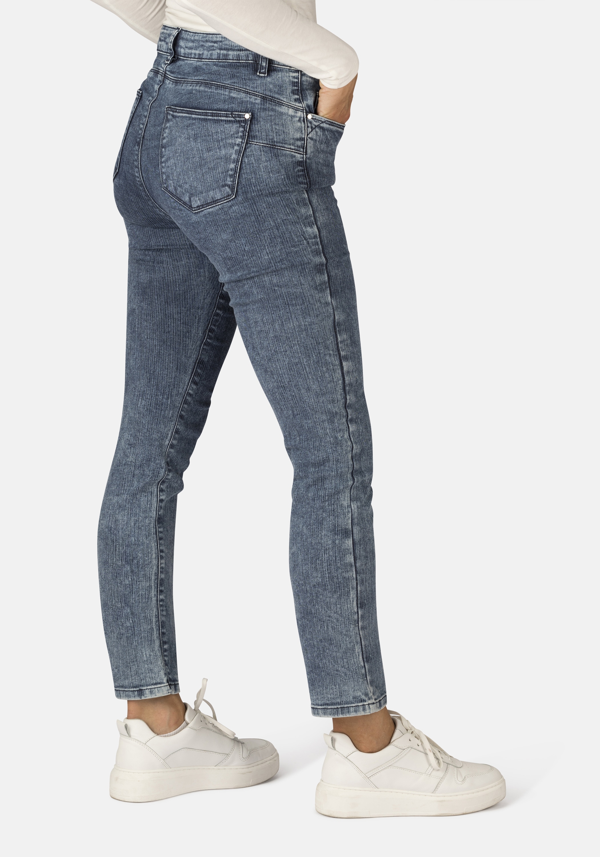 STOOKER WOMEN 5-Pocket-Jeans »Milano Stripe Magic Shape Fit«, Casual Clean Wash Denim Jeans Magic Shape Effekt für Damen