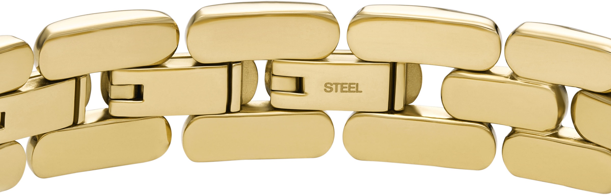 Armband FOSSIL "Schmuck Geschenk Edelstahl Armkette Arden", gold (gelbgoldfarben), Armbänder, Damen, 19cm, Edelstahl, Armband 4