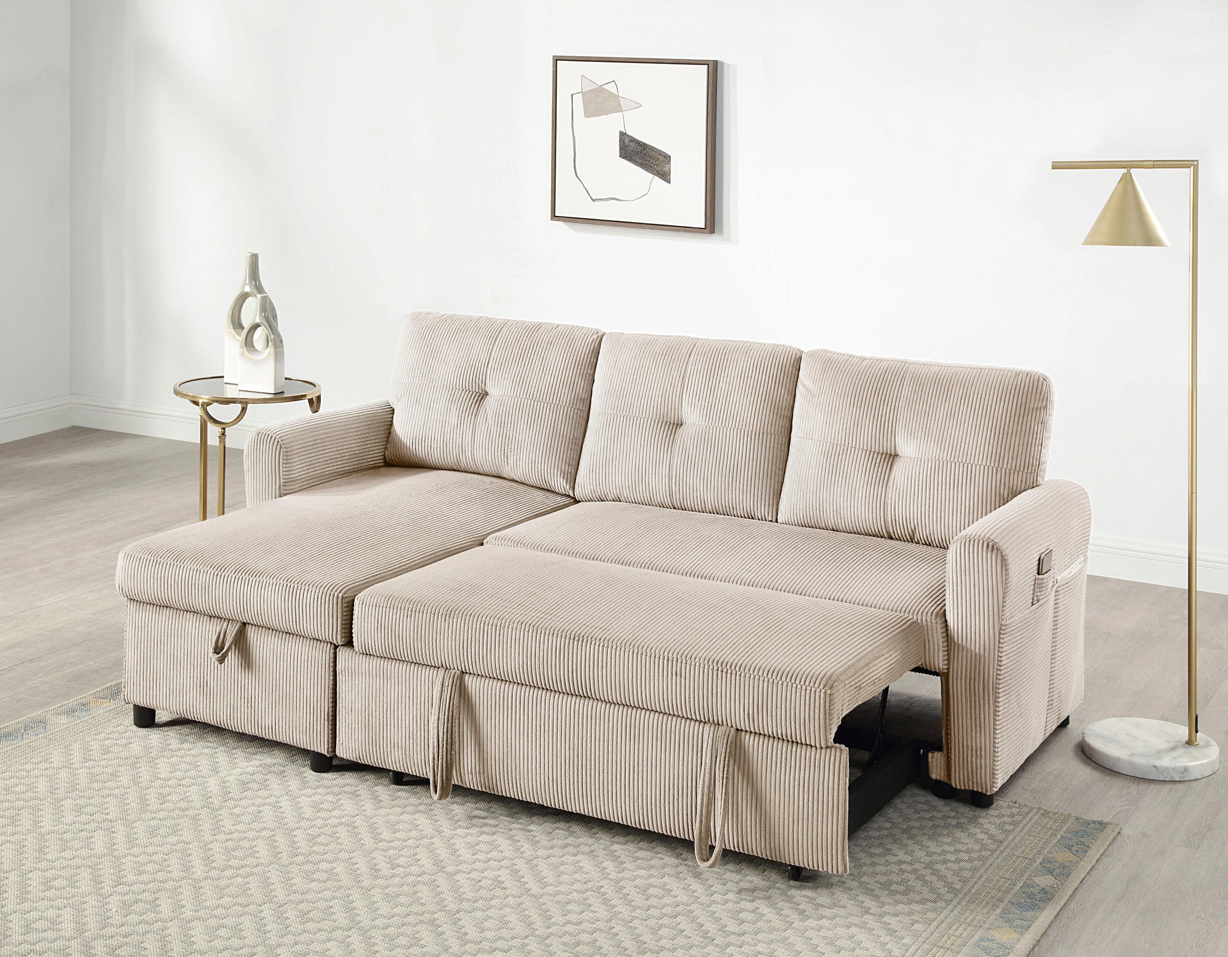 ATLANTIC home collection Schlafsofa "Gustavo L-Form", mit Schlaffunktion, S günstig online kaufen