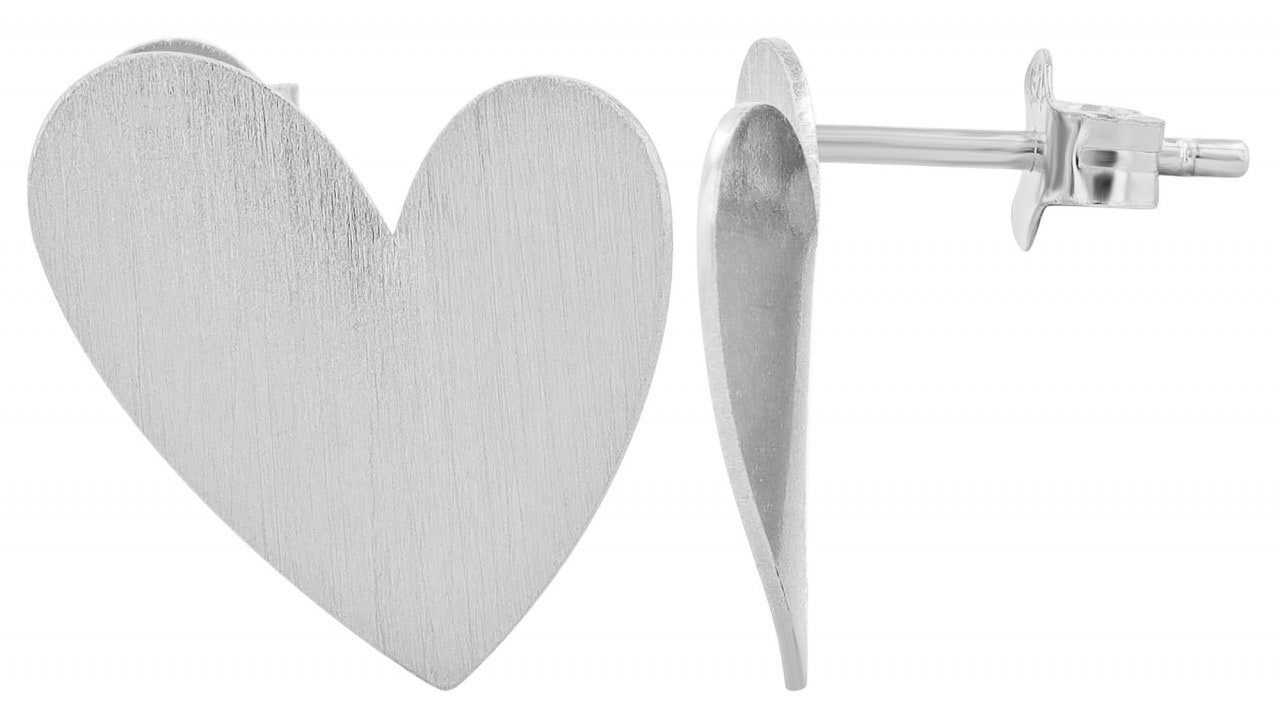 Adelia´s Paar Ohrhänger »Damen Ohrstecker aus 925 Sterling Silber mit Herz«