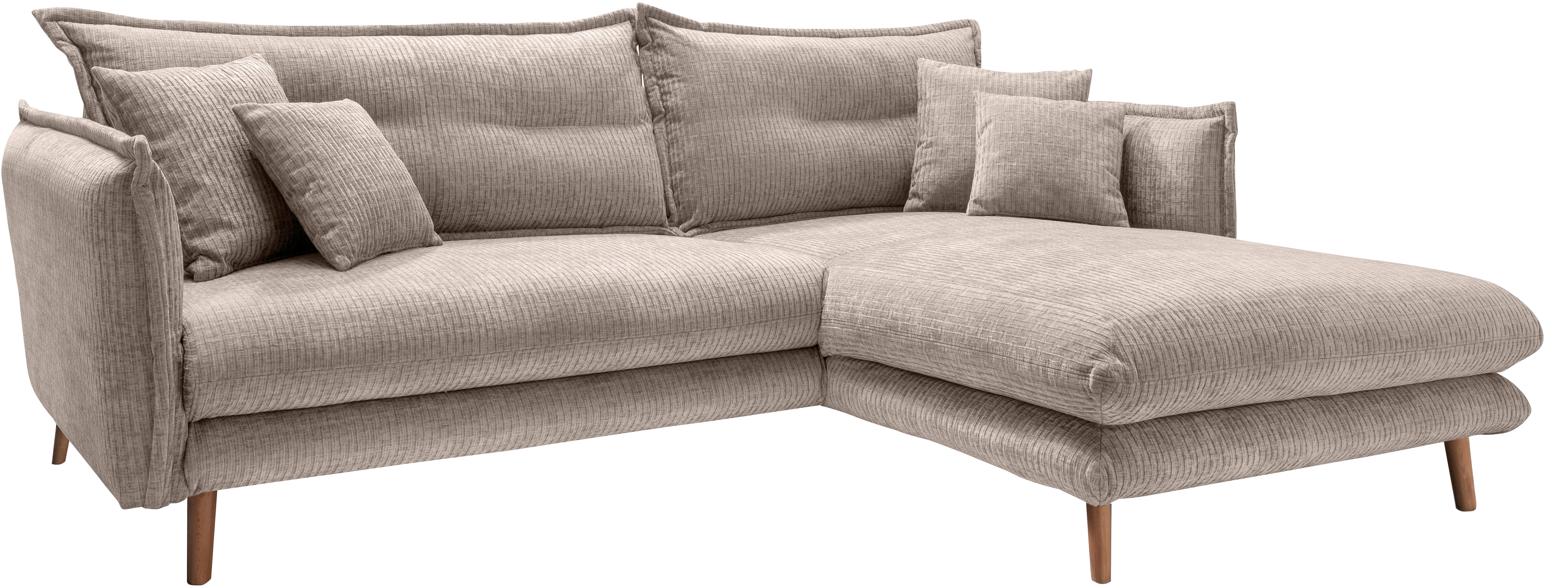 Thumbnail - Home affaire Ecksofa "Lazio modern und bequem, schmale Armlehnen, tolle Detailverarbeitung" zwei verschiedene Fußfarben ...