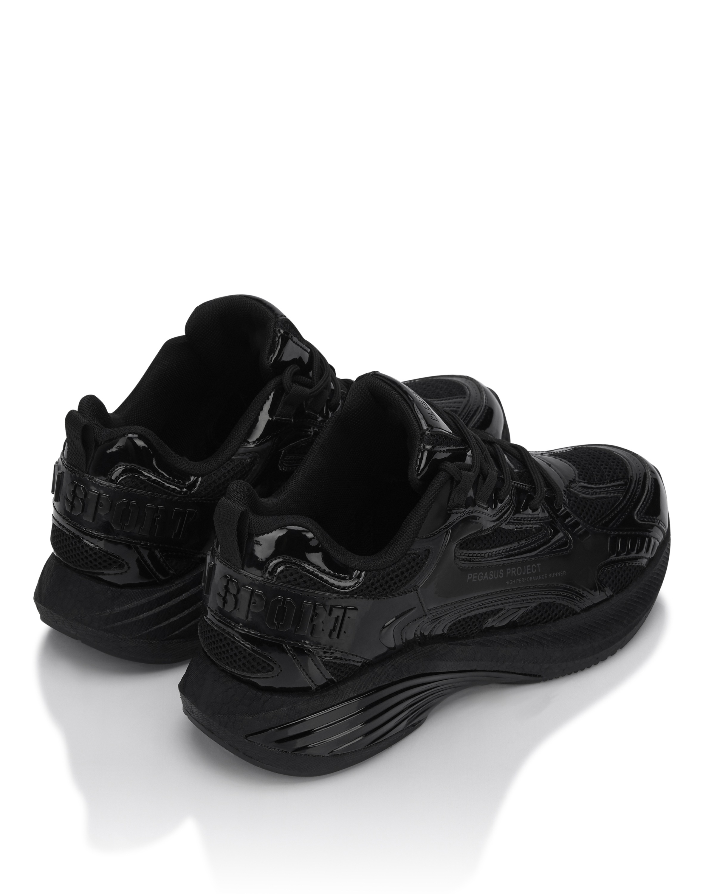Sneaker PLEIN SPORT "Lo-Top Turnschuhe", Damen, Gr. 44, Normalschaft, 0202, schwarz, schwarz, Schuhe Sneaker 2