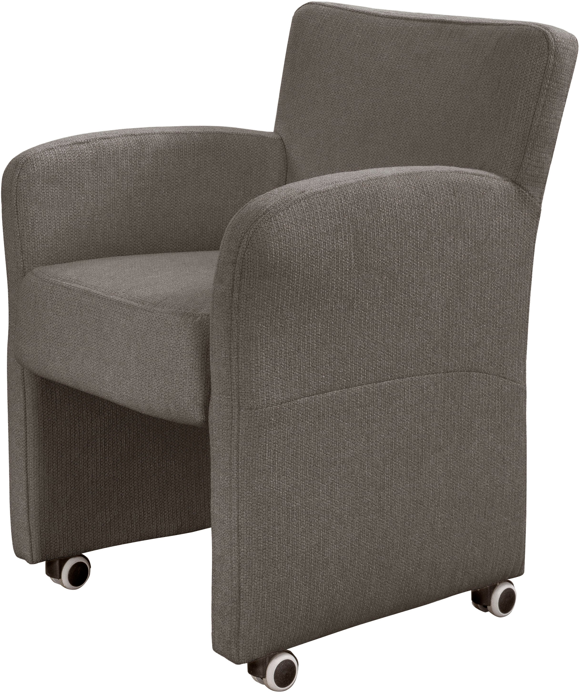 exxpo - sofa fashion Sessel "Cortado, Loungesessel auf Rollen, schmale Armlehnen, bequem" hohe Bodenfreiheit, schöne Detailverarbeitung