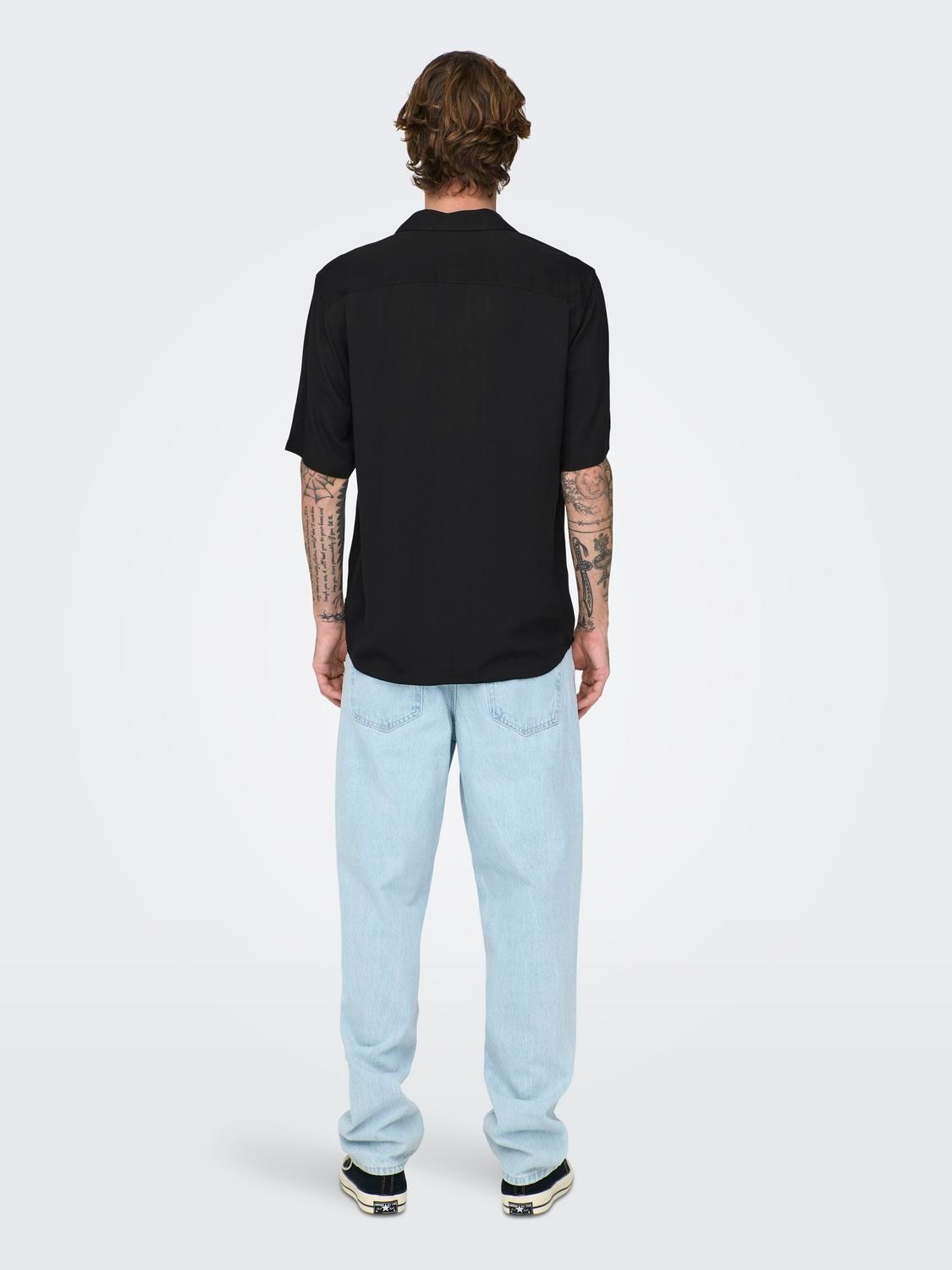ONLY & SONS Kurzarmhemd »ONSDASH LIFE REG VISC RES SS SHIRT«