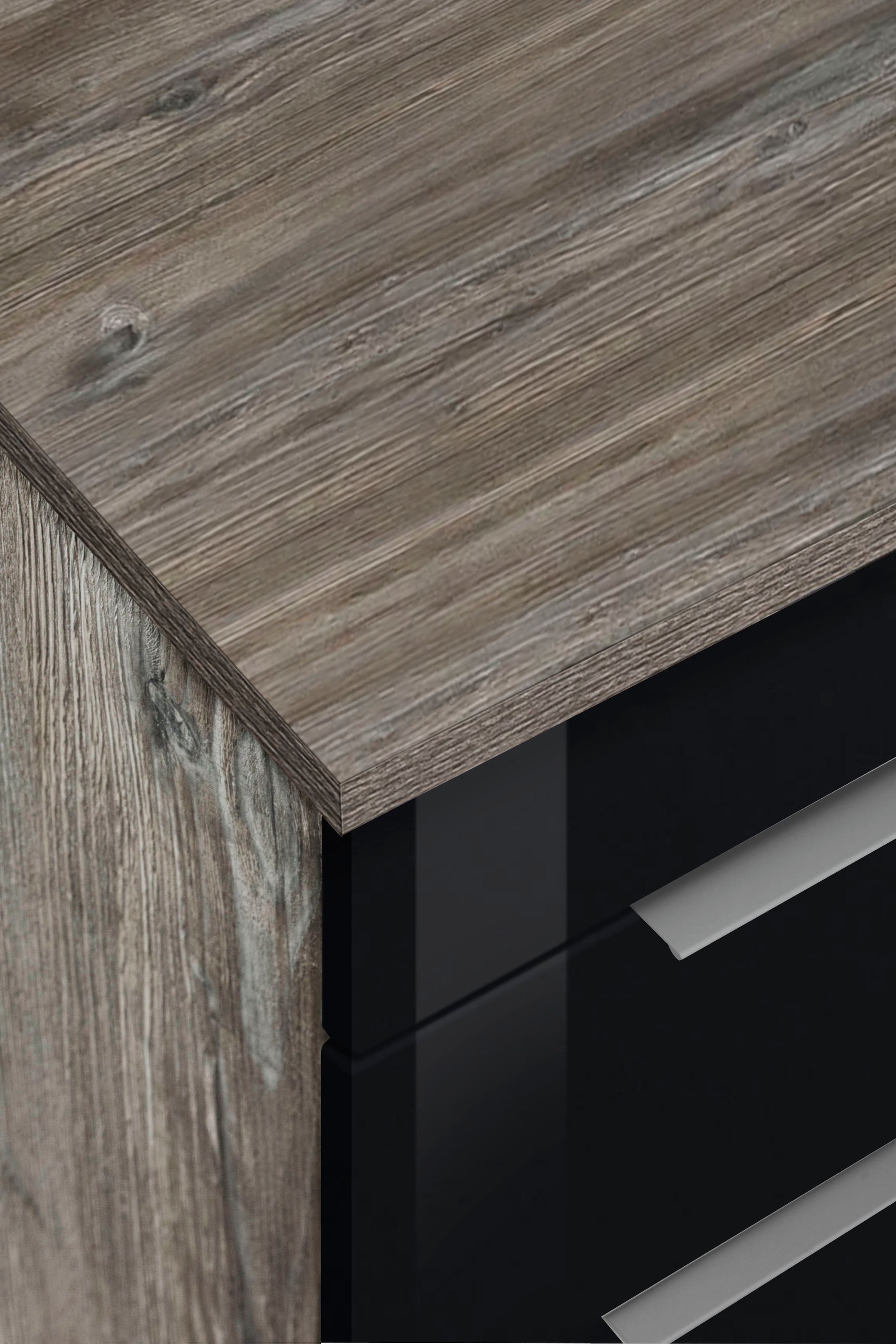 KOCHSTATION Küchenzeile »KS-Brindisi Breite 270 cm«, wahlweise mit E-Geräten und Induktion, mit MDF-Fronten und Regal