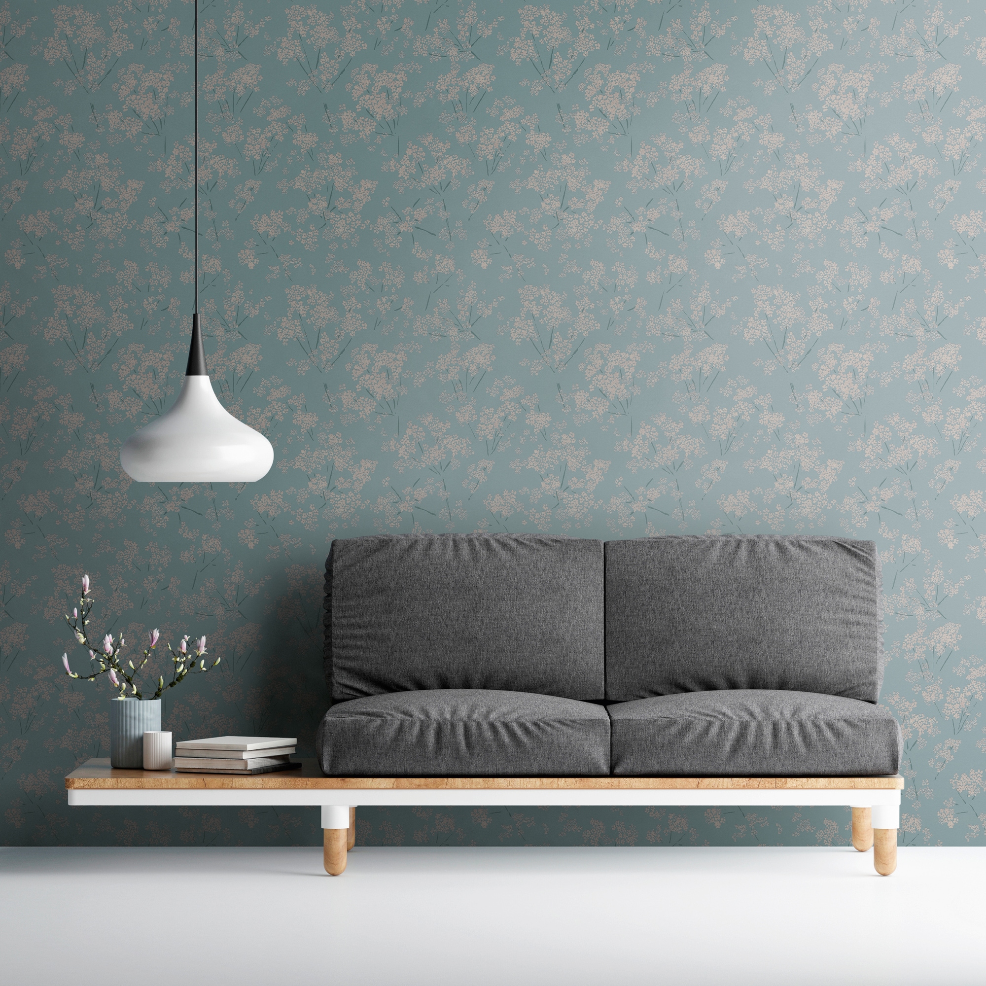 A.S. Création Vliestapete »Casual Living Blümchen-Tapete Mustertapete Floral Blumen«, matt, Vliestapete Blumentapete für Schlafzimmer Küche Wohnzimmer Blümchen