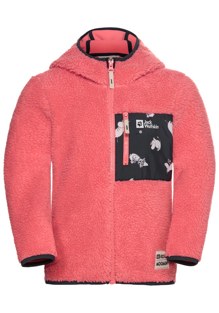 Jack Wolfskin Fleecejacke »MOOMIN ICE CURL K«, mit Kapuze