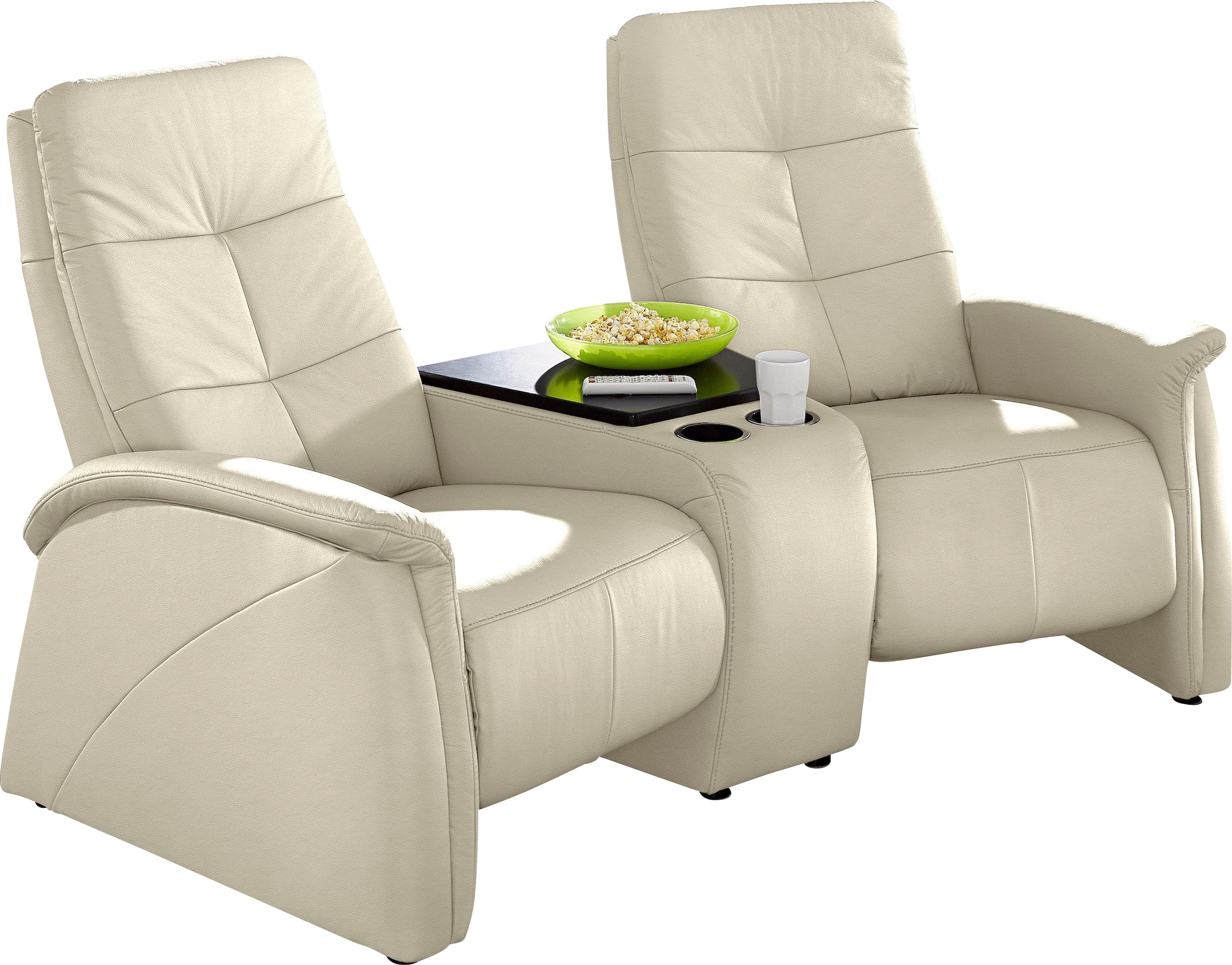 exxpo - sofa fashion 2-Sitzer "Tivoli, Kinosofa, bequem", mit Relaxfunktion, integrierter Tischablage und Stauraumfach