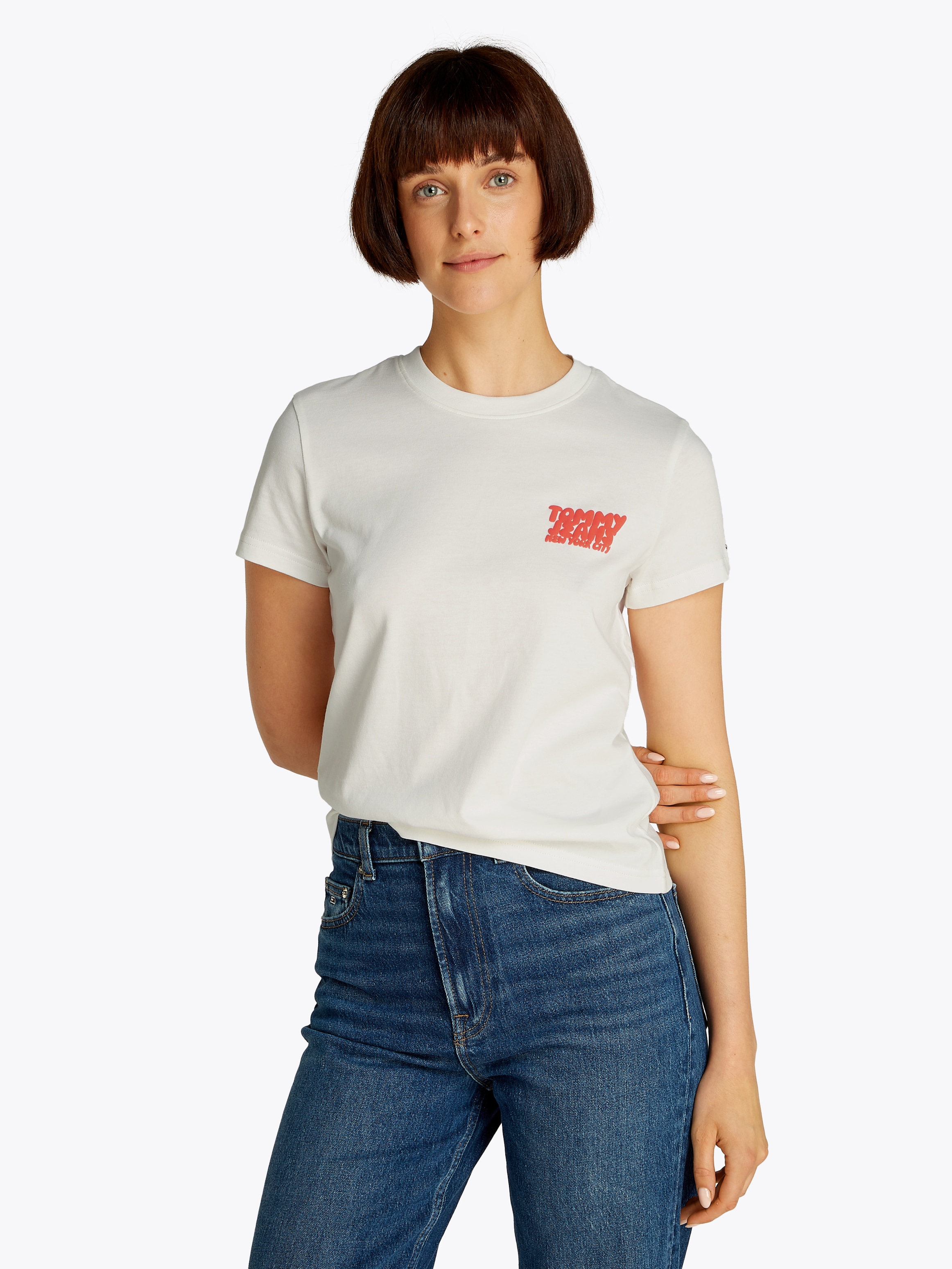 Tommy Jeans T-Shirt "TJW REG TJ BUBBLE TEE", mit Logodruck günstig online kaufen