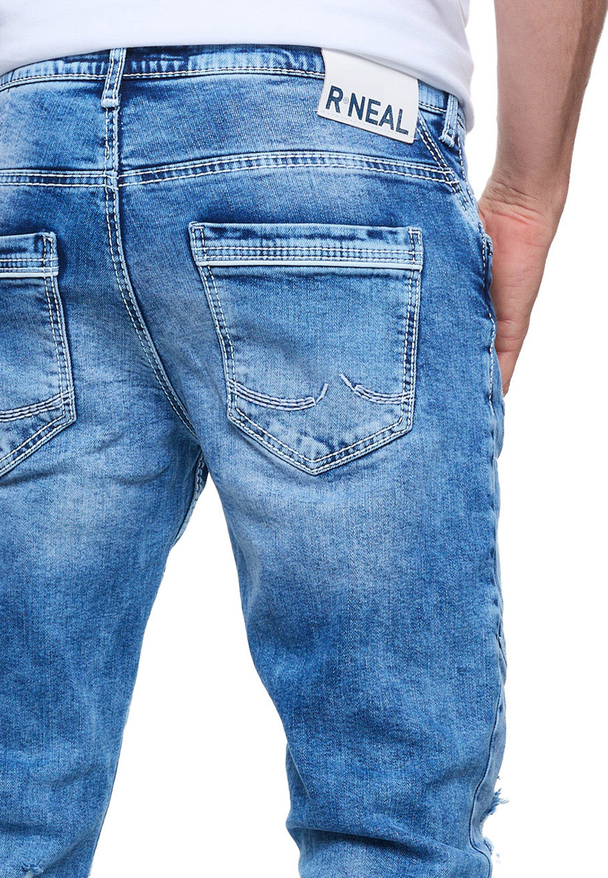 Rusty Neal Straight-Jeans »NISHO«, mit trendigen Used-Details