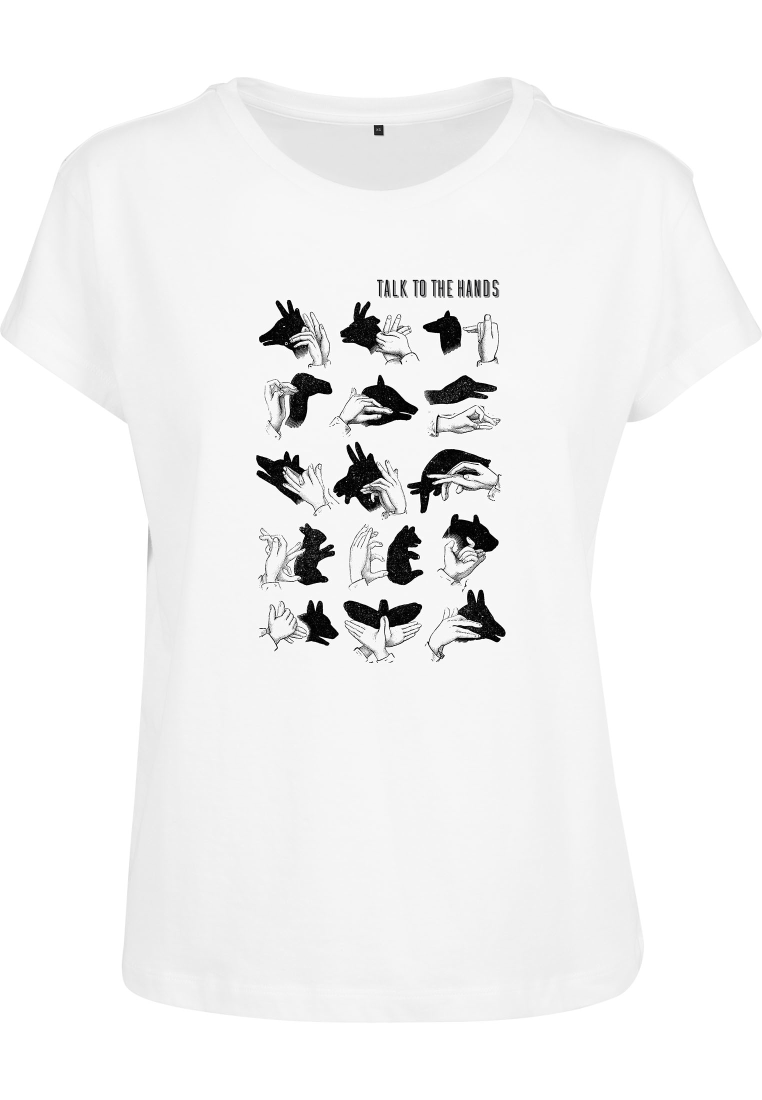 MisterTee T-Shirt "MisterTee Damen Ladies Talk To The Hand Box Tee" 1 Stk. günstig online kaufen