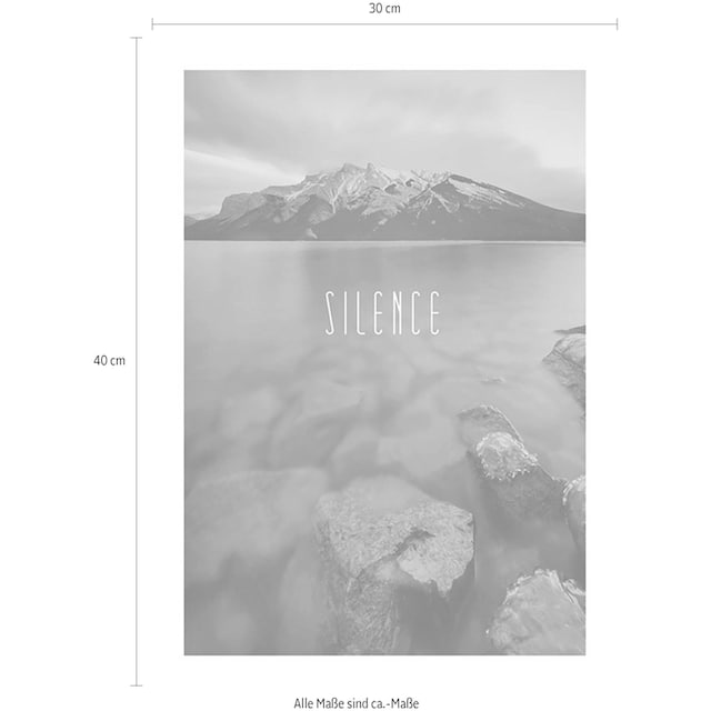 Komar Poster »Word Lake Silence Sand«, Natur, Höhe: 50cm bestellen | BAUR