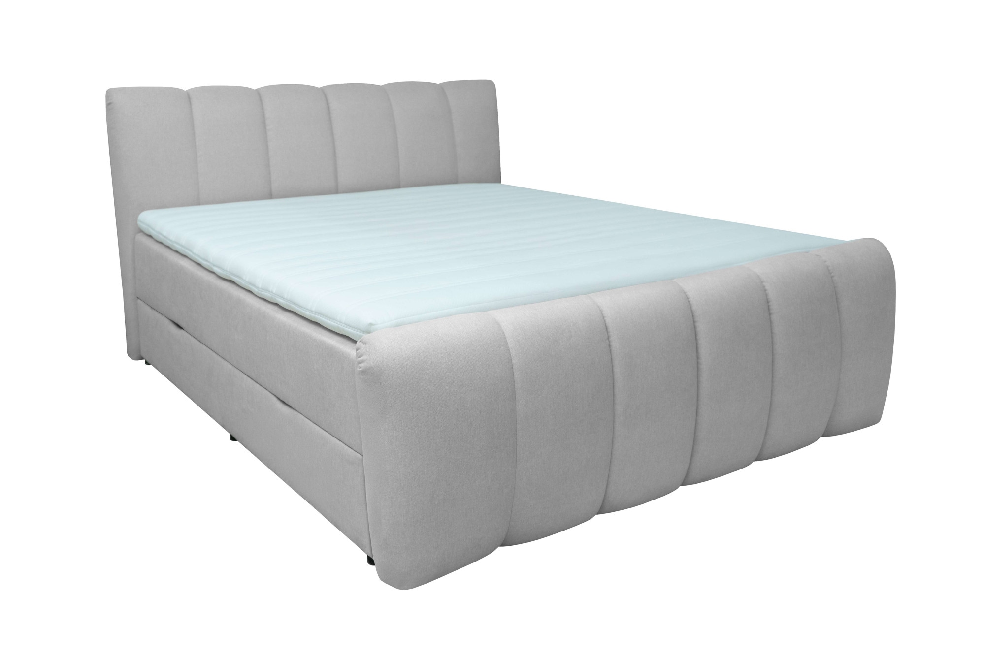OTTO home Boxbett »DORA, Doppelbett inkl. Bettkasten, Federkernbett, Breiten: 160, 180 cm« Boxbett: 5-Z-Taschenfederkern im Unterbau, Härtegrad 3, inkl. Topper