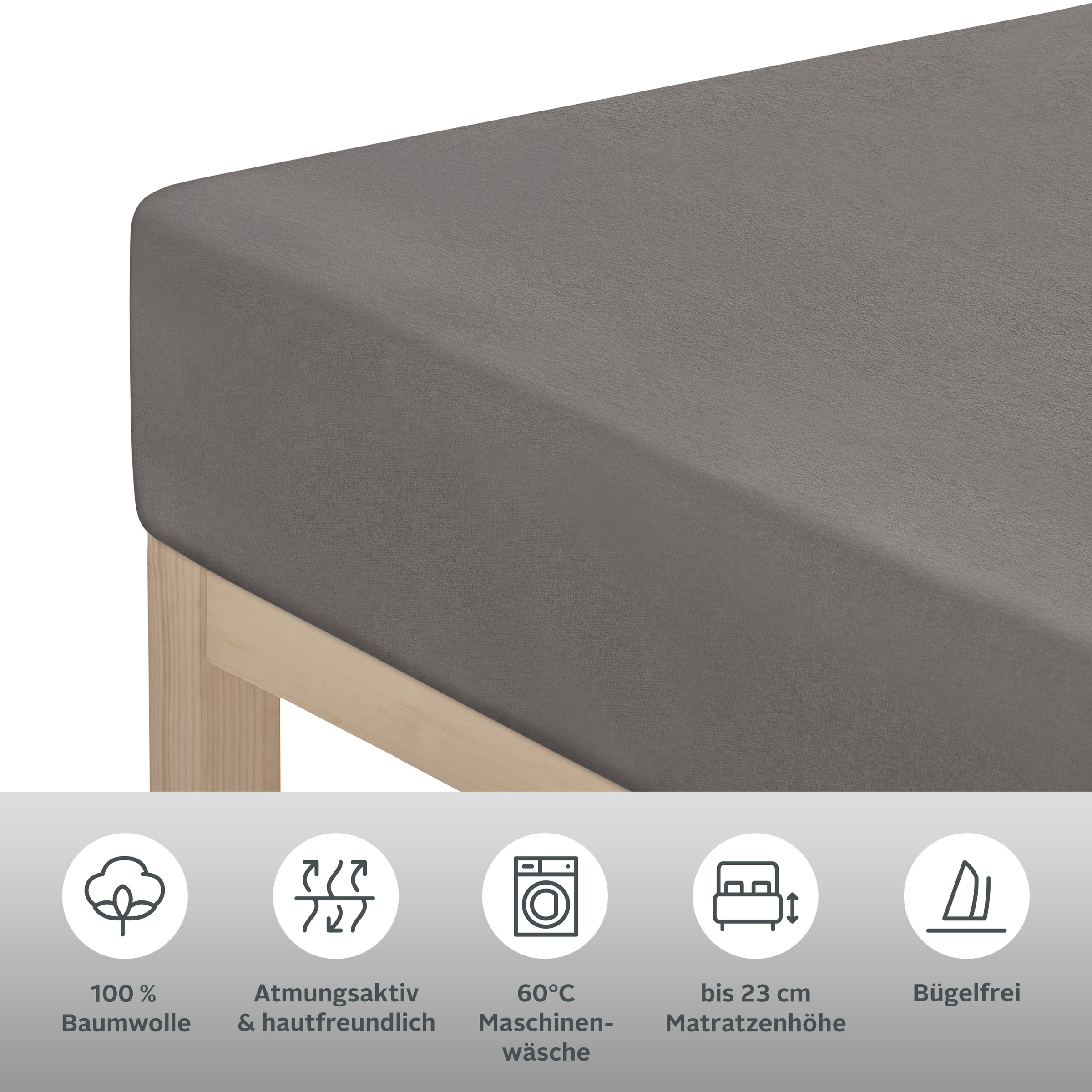 andas Spannbettlaken "Greta in Gr. 90x200, 140x200 oder 180x200 cm" Premium günstig online kaufen