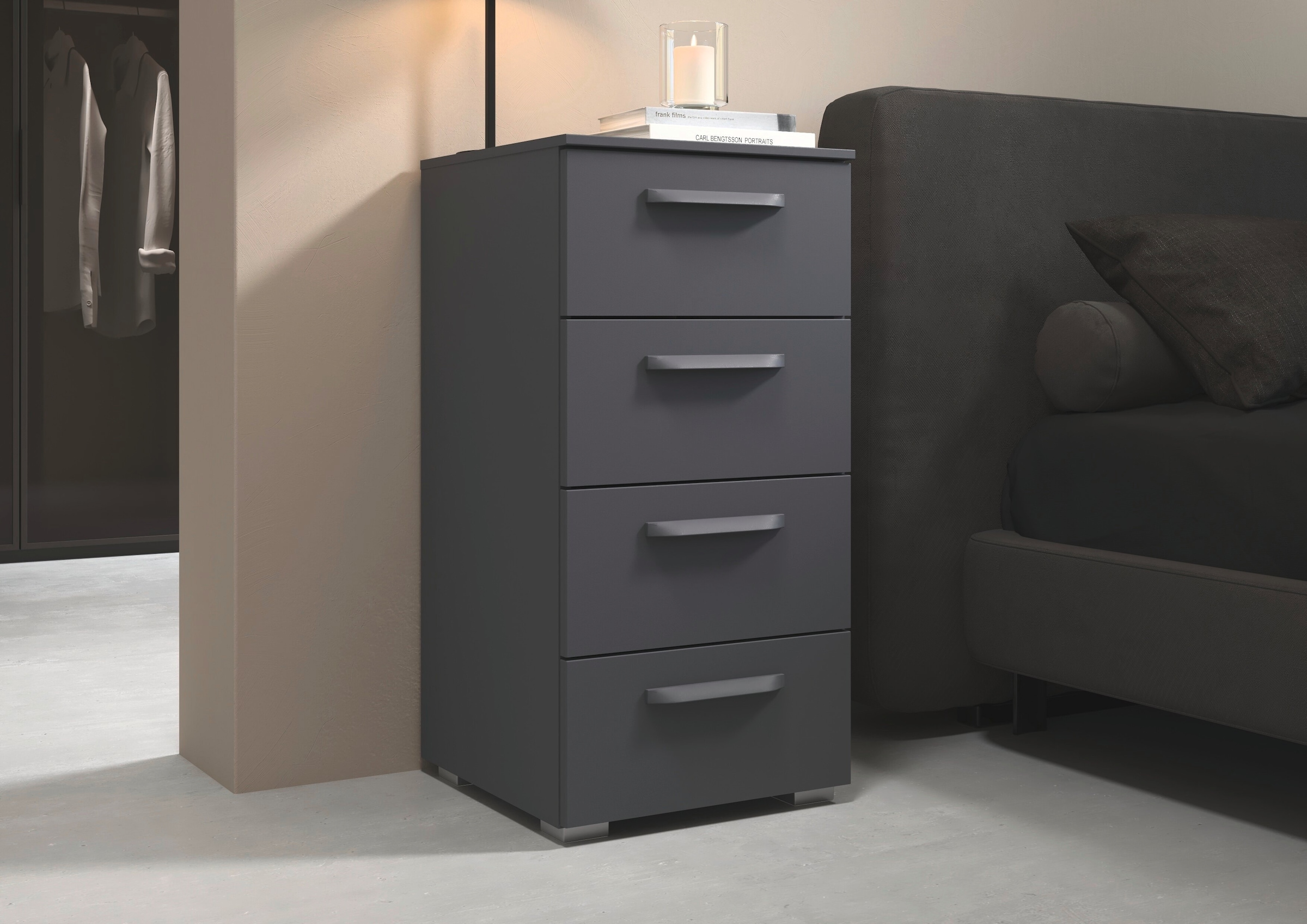 rauch Schubkastenkommode »Sideboard Schubladenkommode OTELI mit Dekor- und Hochglanzfront« Breite 40 cm inkl. Soft-Close-Funktion,  mit 4 geräumigen Schubladen für viel Stauraum MADE IN GERMANY