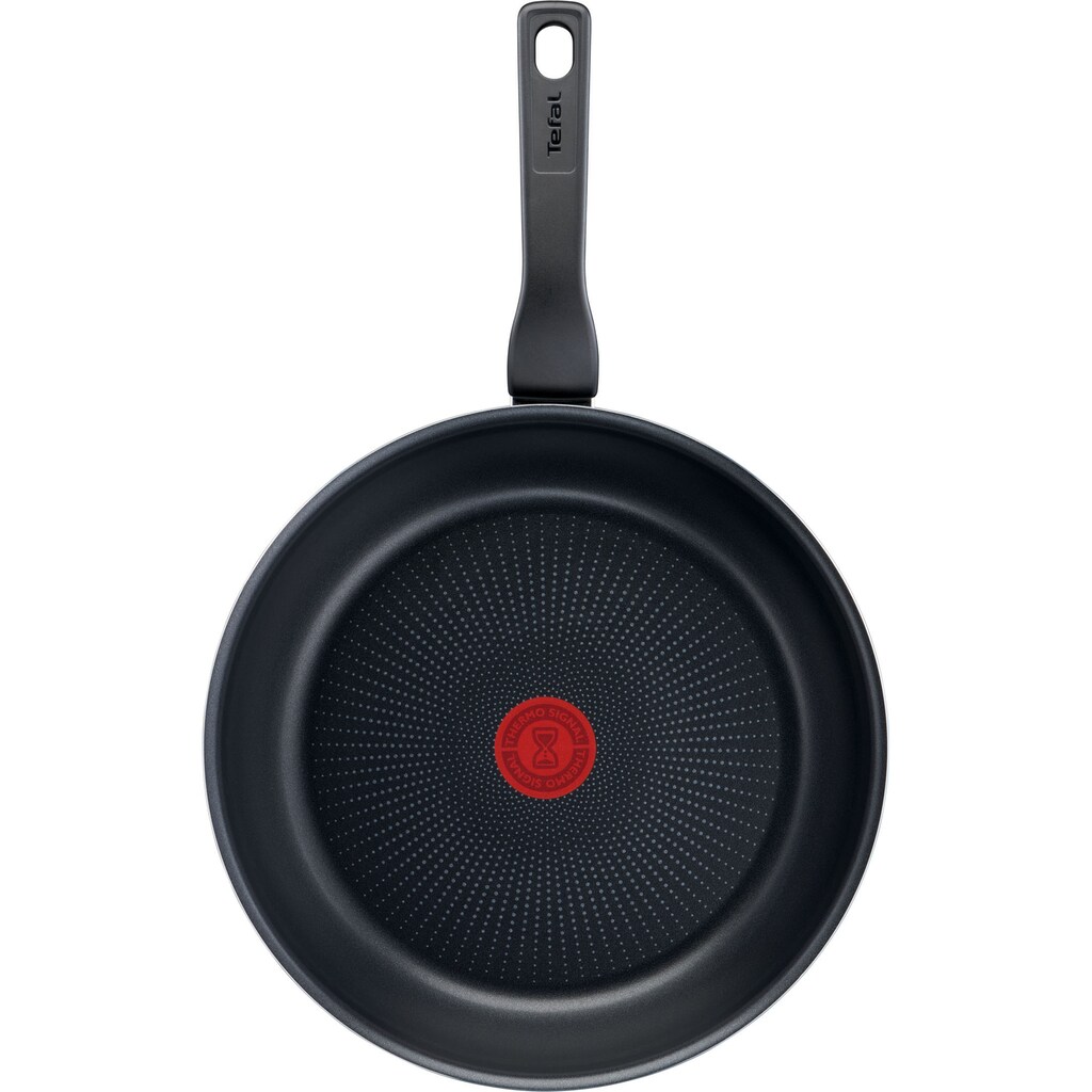 Tefal Bratpfanne »Tefal XL Force Pfanne Robust, Widerstandsfähig, leicht Zu reinigen, Antihaftversiegelung, Thermo-Signal Temperaturanzeiger, Diffusion Base Pfannenboden, Extragroße Form, Stabiler Griff«, Aluminium, (1 tlg.)