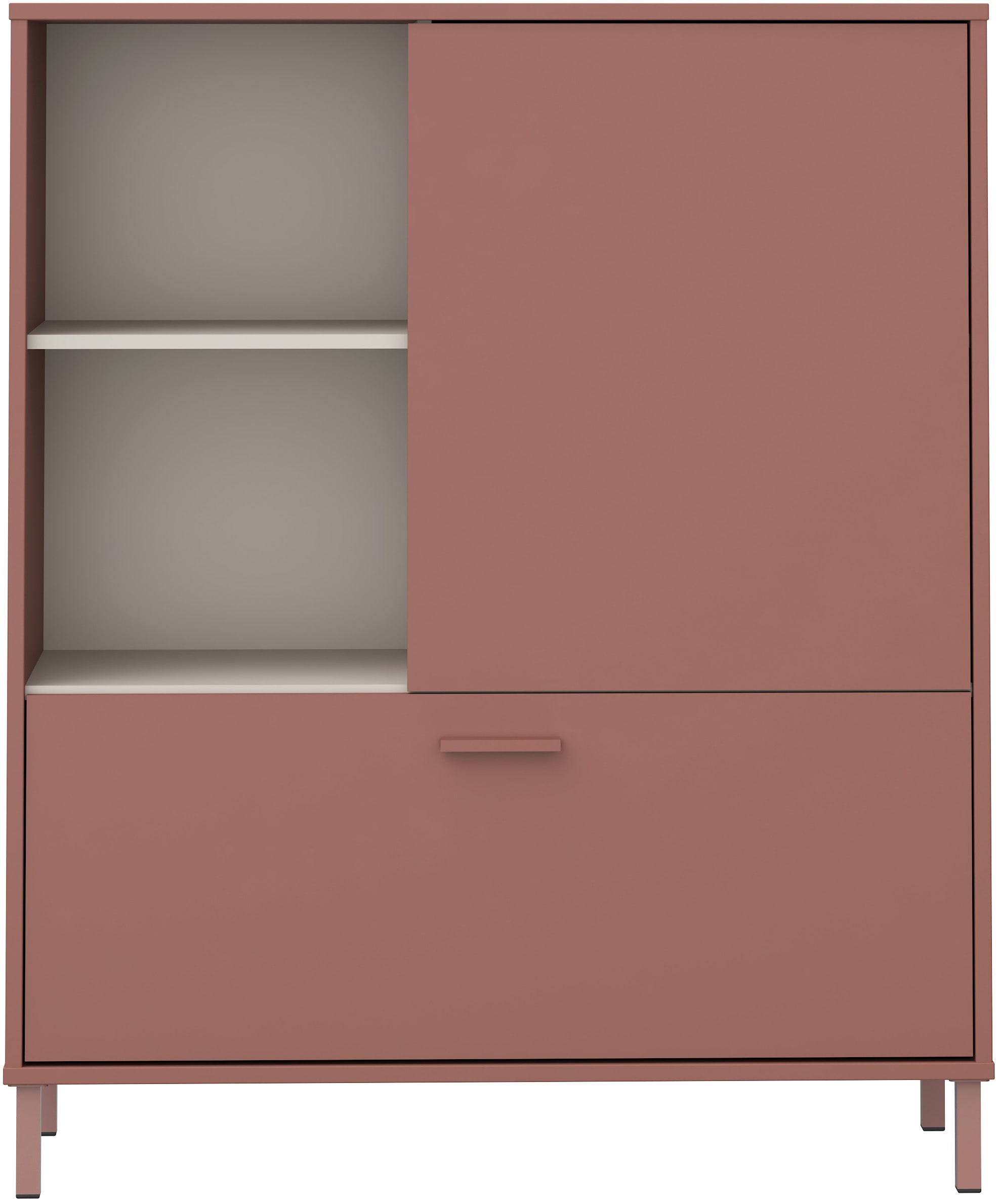 FORTE Hochkommode »Milles Jugendzimmer« Trendiges Dekor, Vollauszug, B/H/T 105,9/124,8/41,5